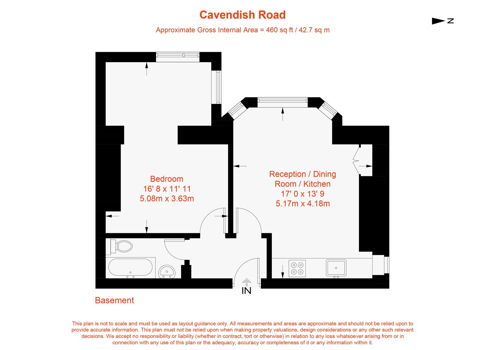 Floorplan for Cavendish Road, London, SW12