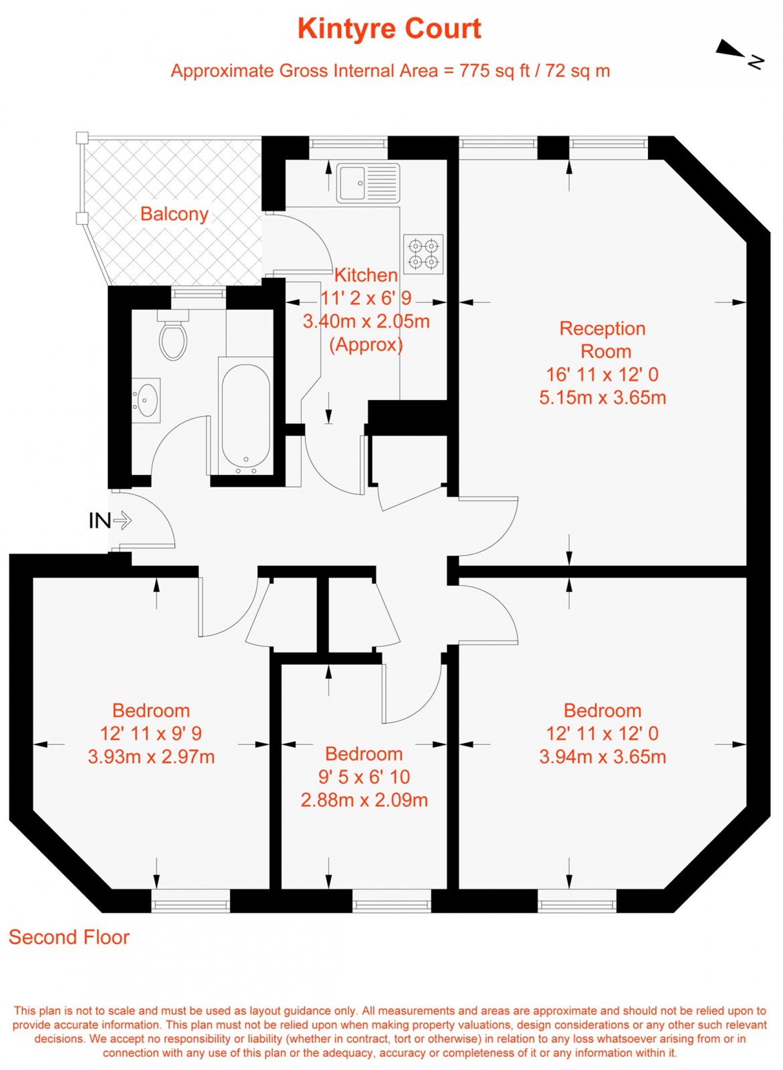 Floorplan for New Park Road, London, SW2