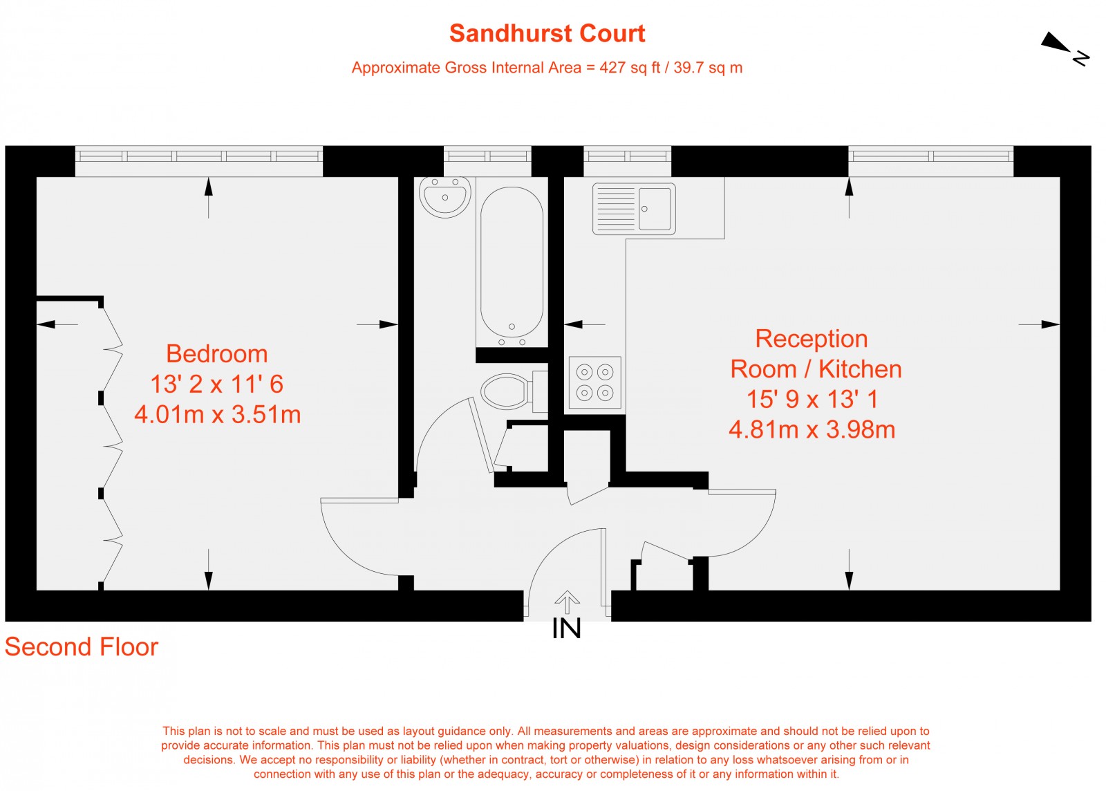 Floorplan for Sandhurst Court, Acre Lane, SW2