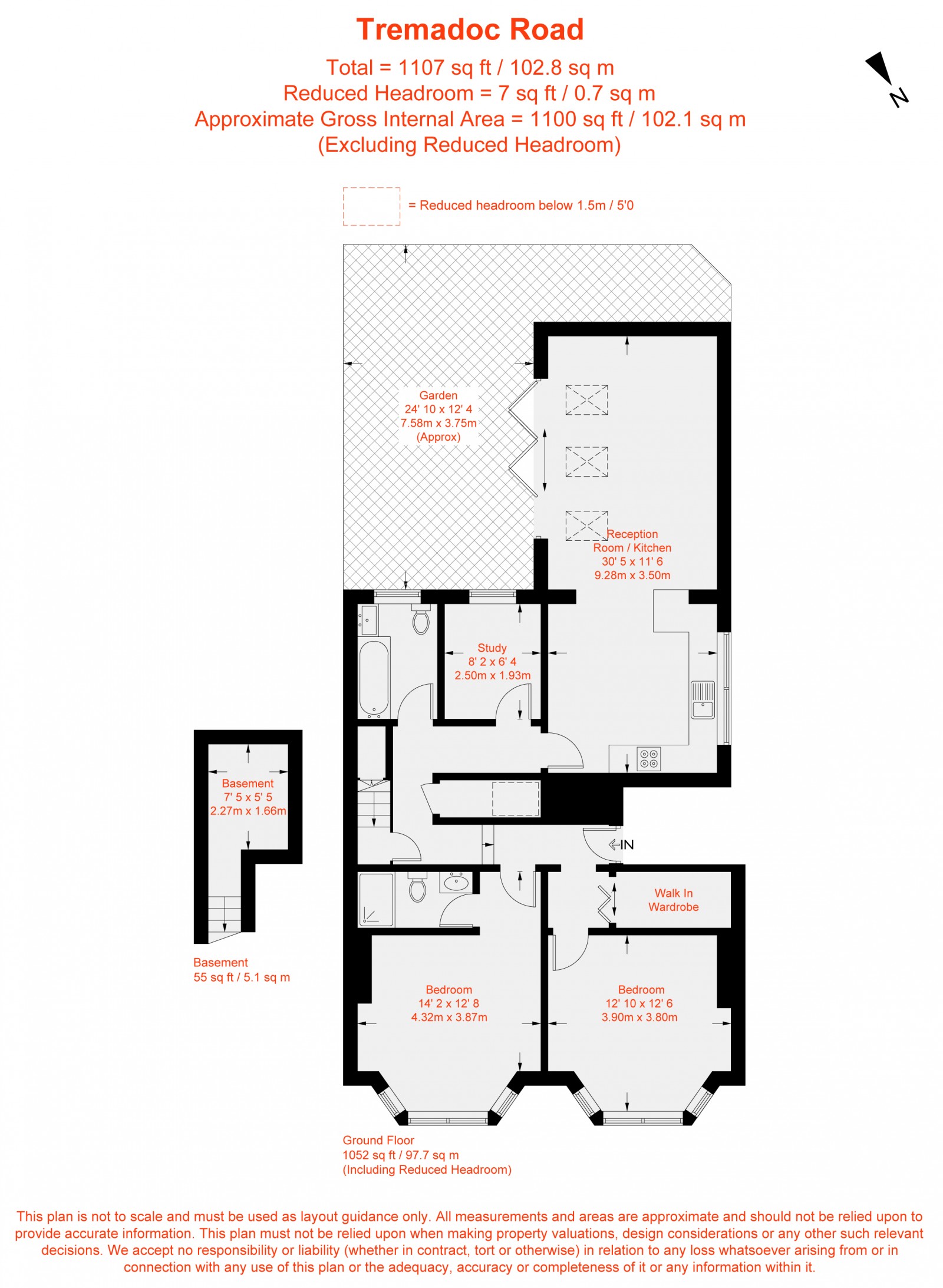 Floorplan for Tremadoc Road, London, SW4