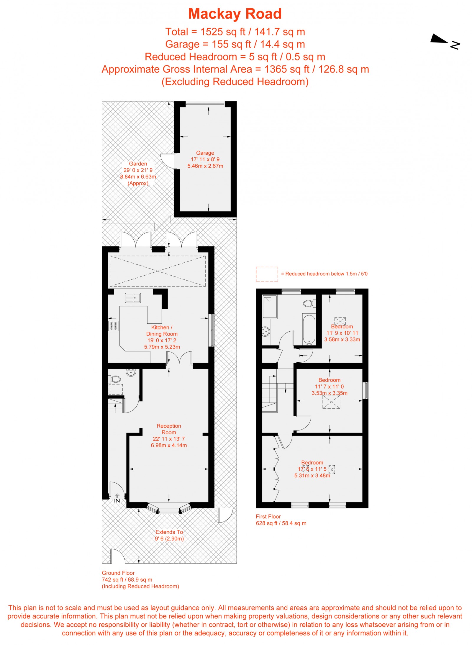 Floorplan for Mackay Road, London, SW4