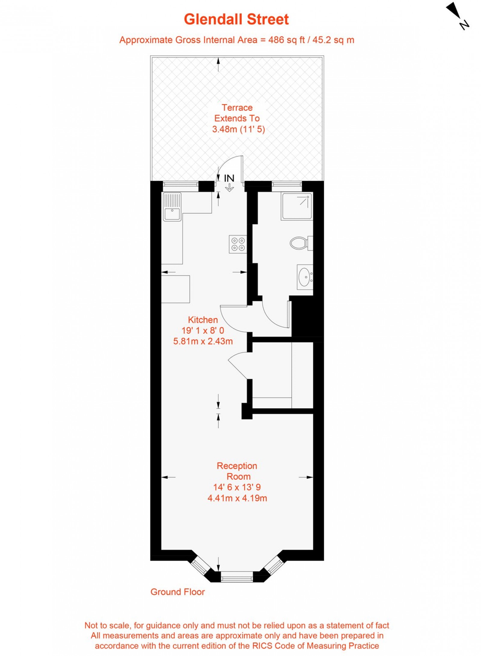 Floorplan for Glendall Street, Clapham, SW9