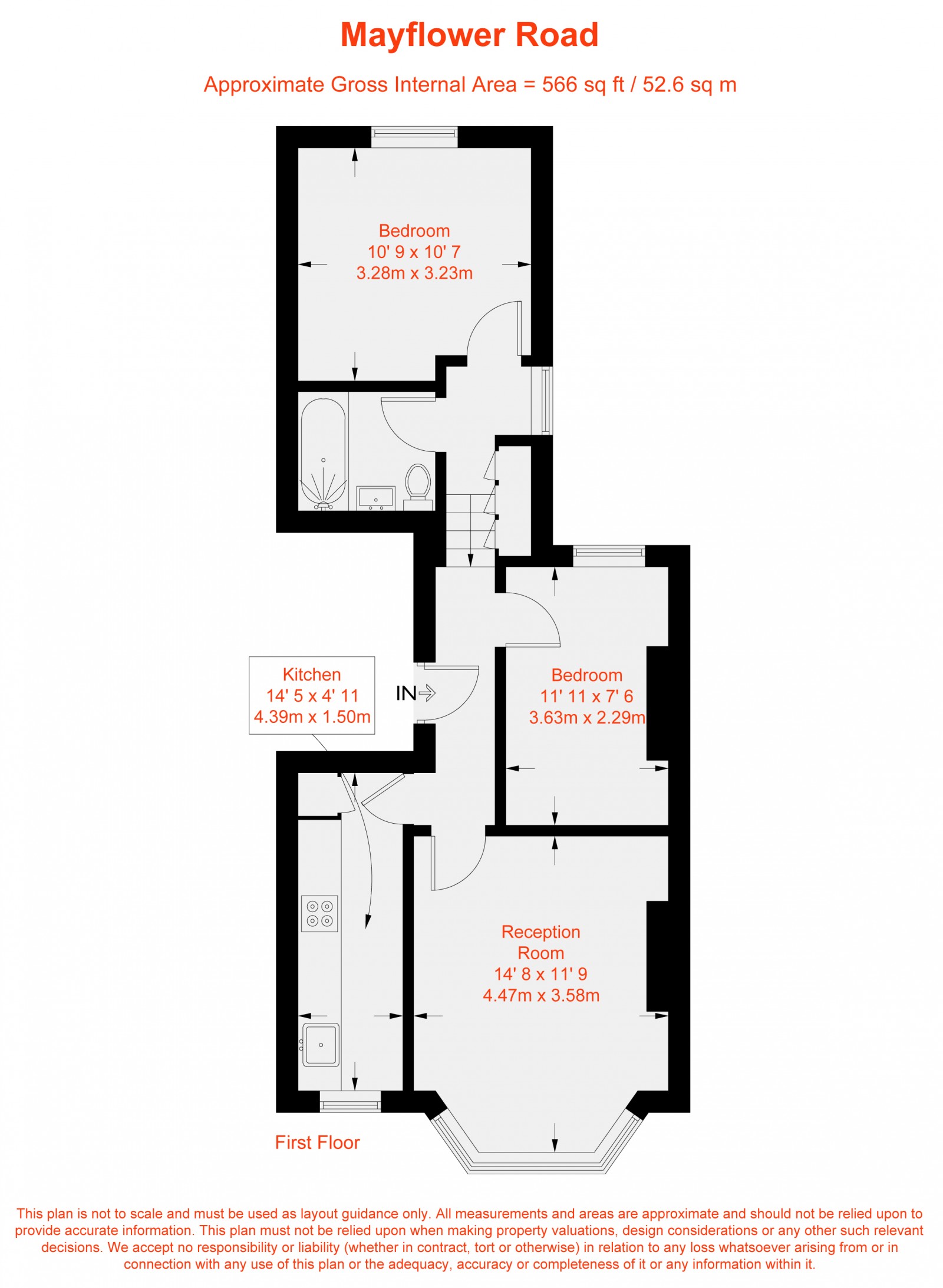 Floorplan for Mayflower Road, London, SW9