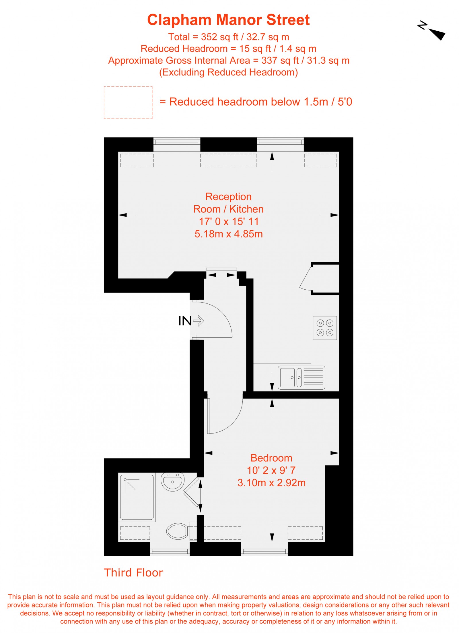 Floorplan for Clapham Manor Street, London, SW4