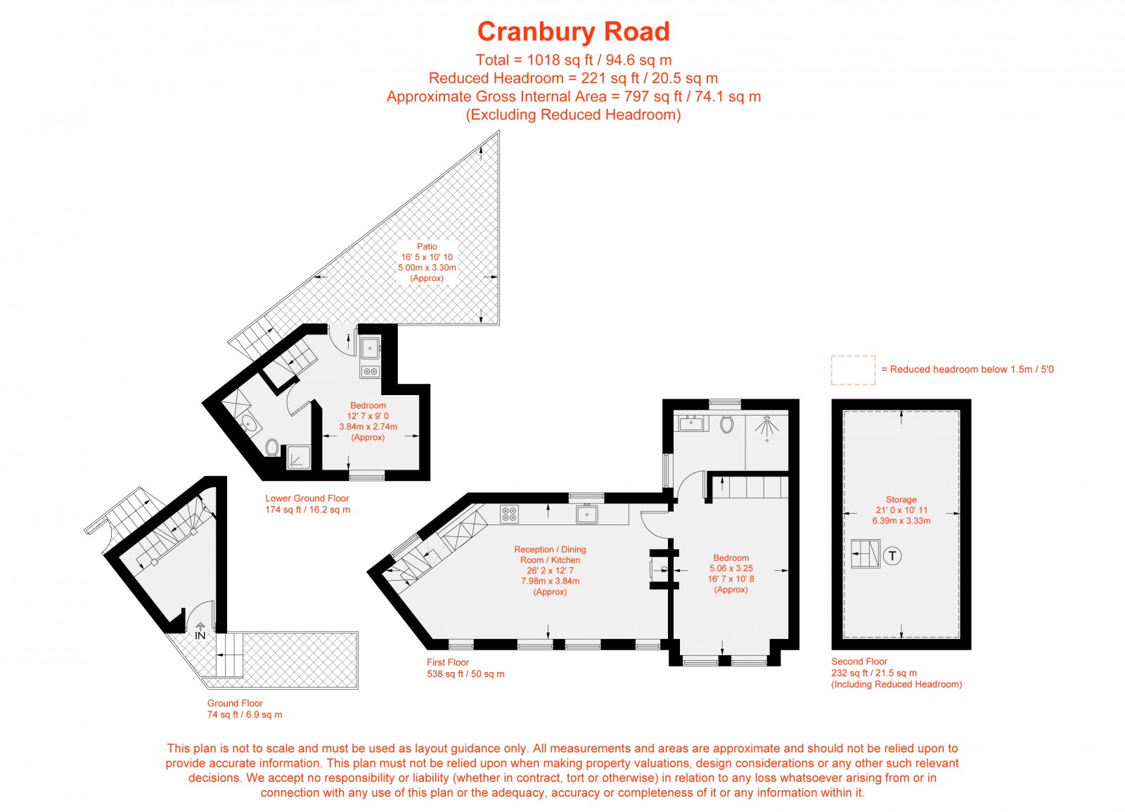 Floorplan for Cranbury Road, Fulham, SW6