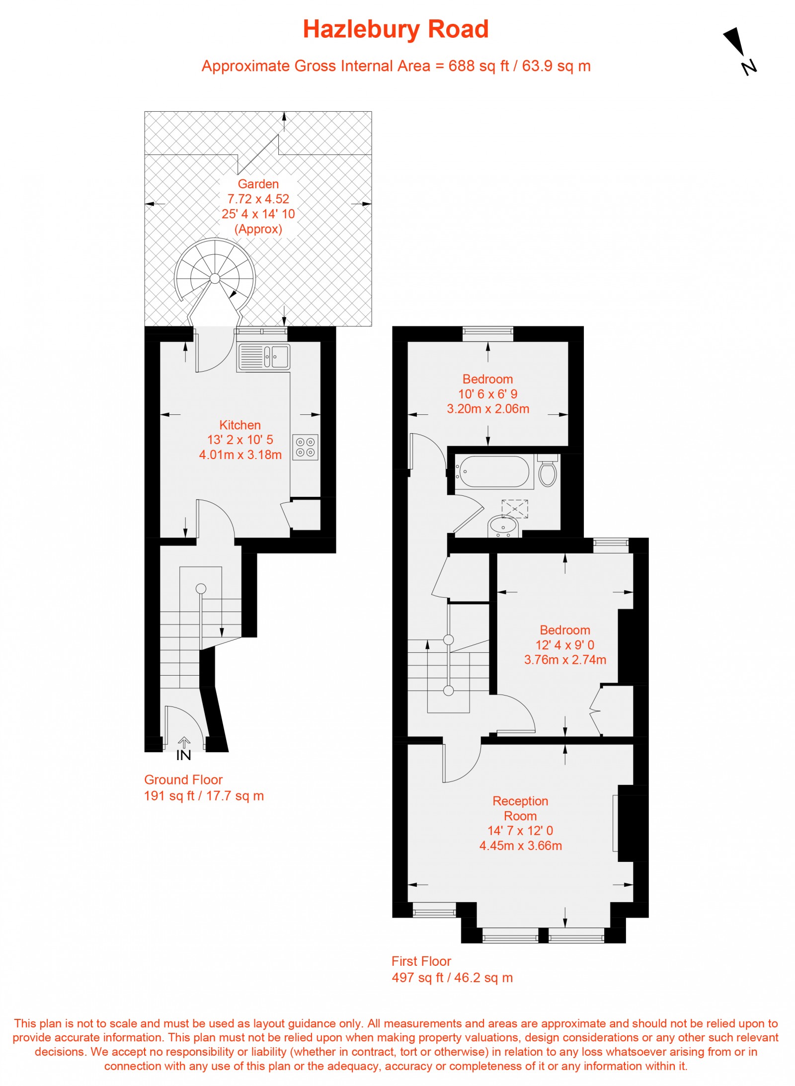 Floorplan for Hazlebury Road, Fulham, SW6