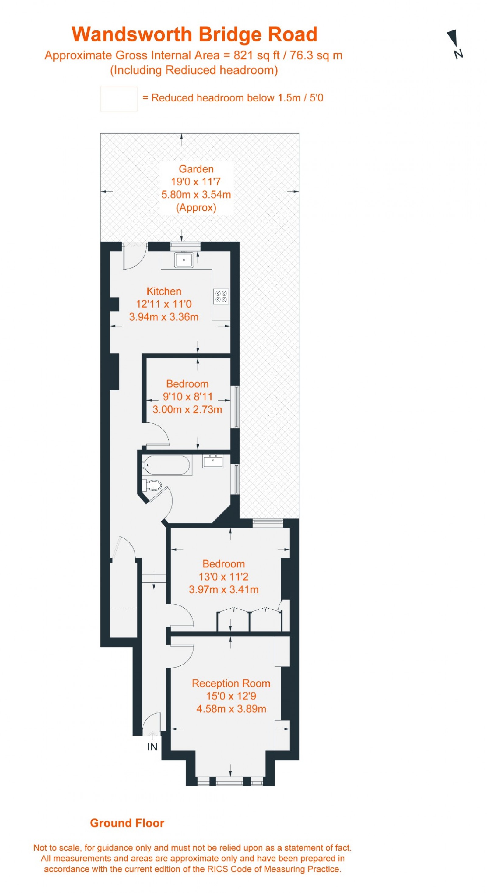 Floorplan for Wandsworth Bridge Road, Fulham, SW6