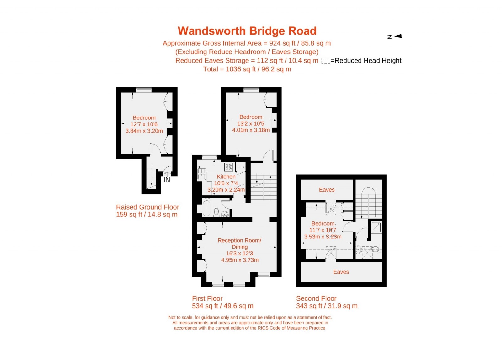 Floorplan for Wandsworth Bridge Road, Fulham, SW6