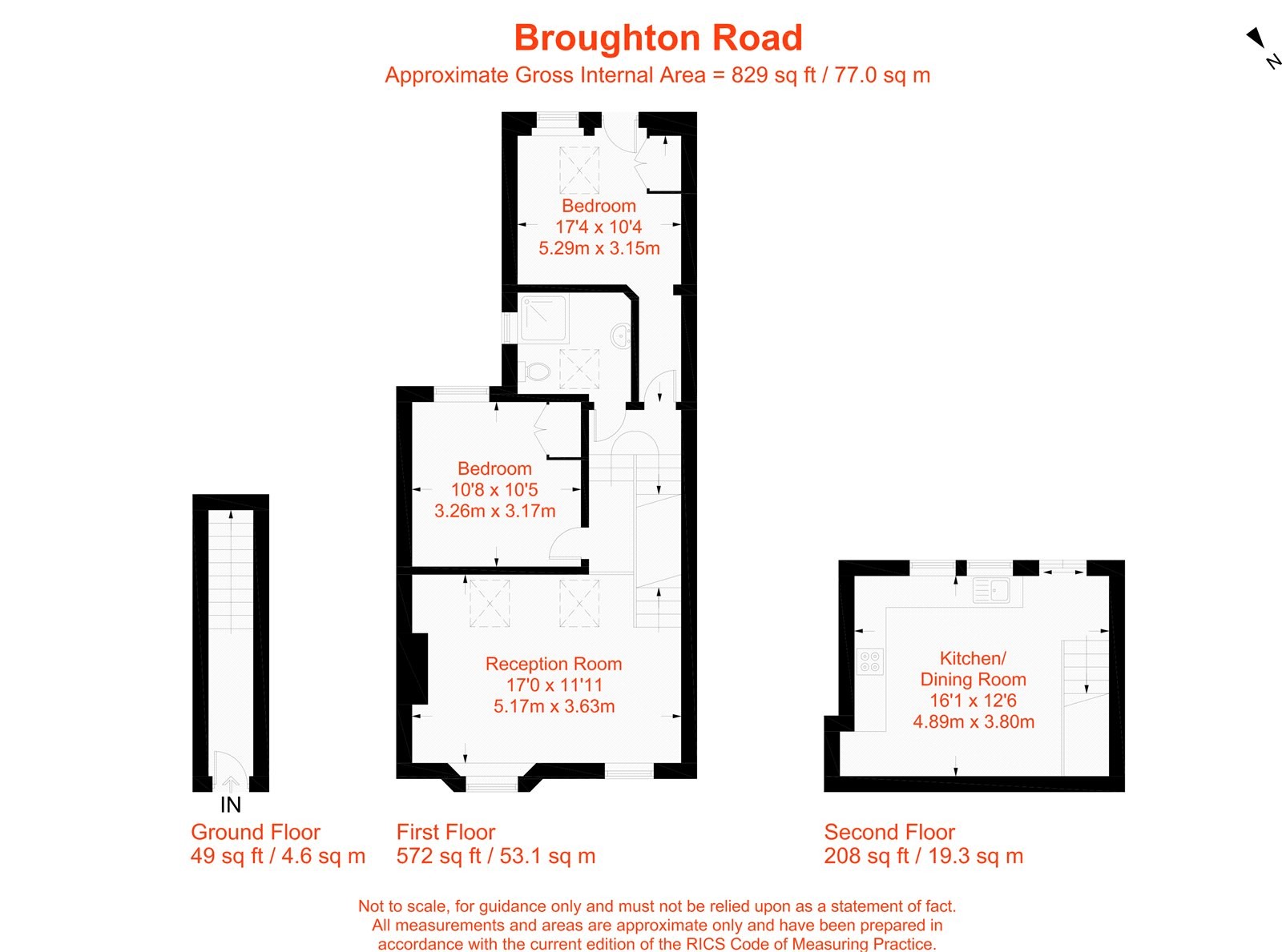 Floorplan for Broughton Road, Fulham, SW6