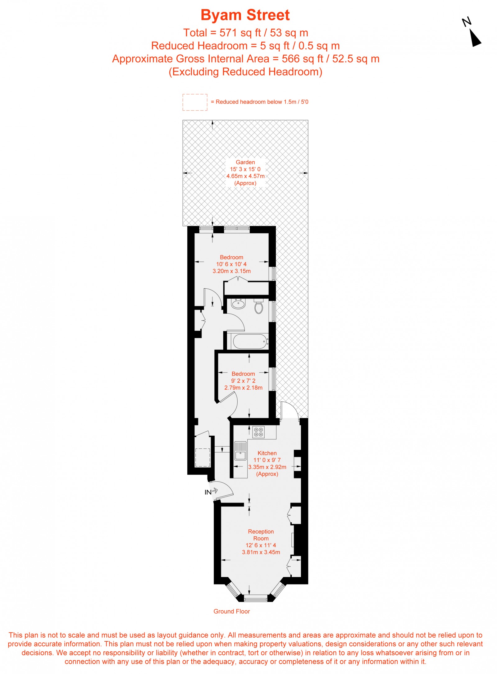 Floorplan for Byam Street, Fulham, SW6