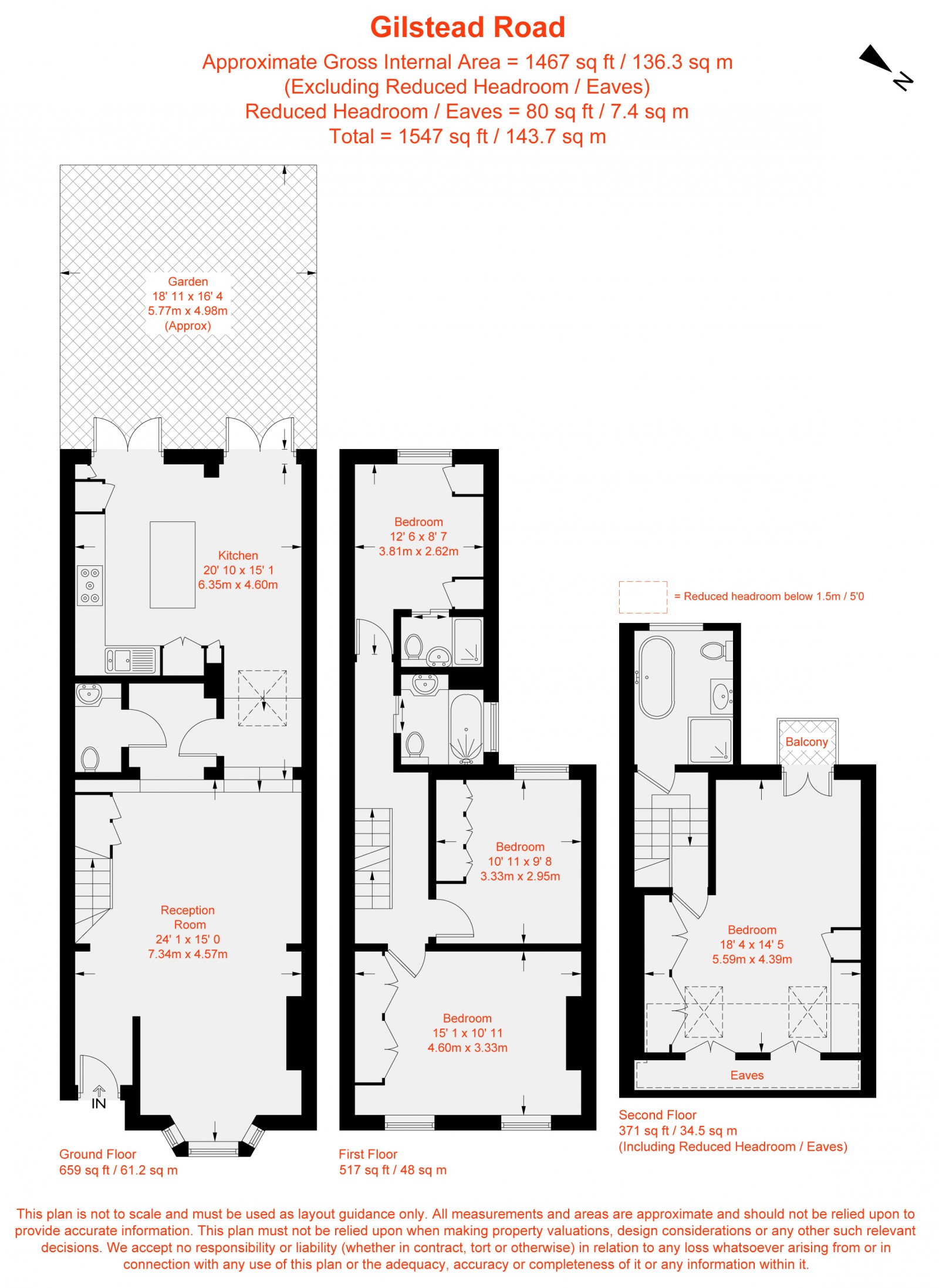 Floorplan for Gilstead Road, Fulham, SW6