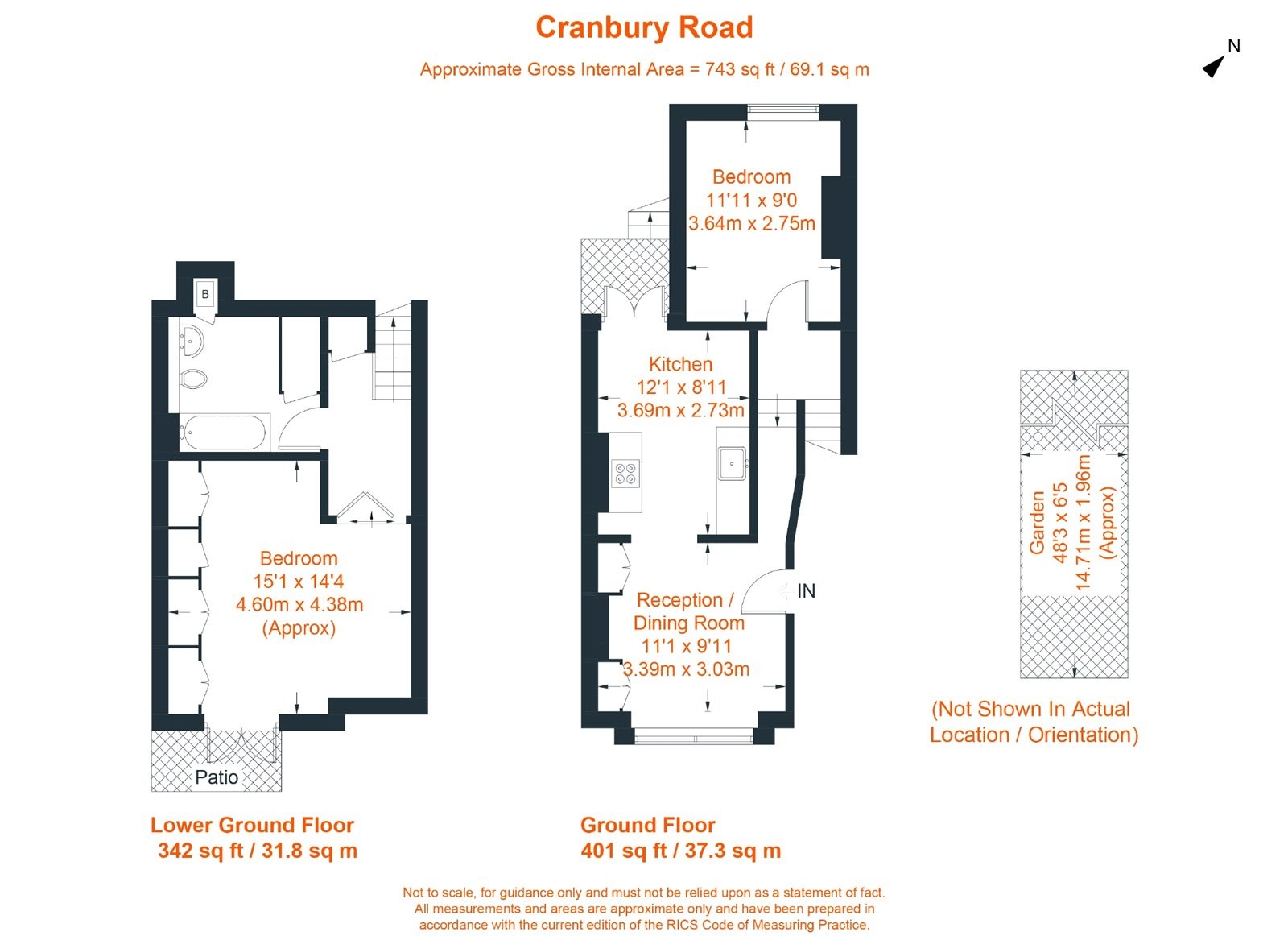 Floorplan for Cranbury Road, Fulham, SW6