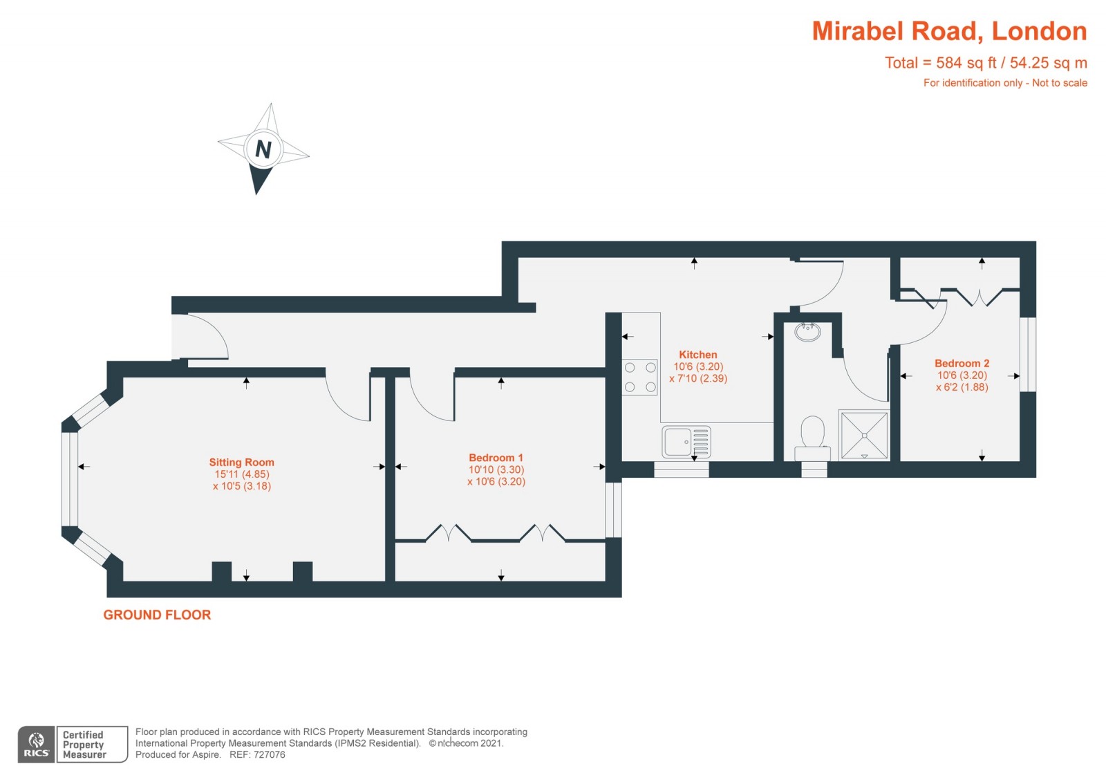 Floorplan for Mirabel Road, Fulham, SW6