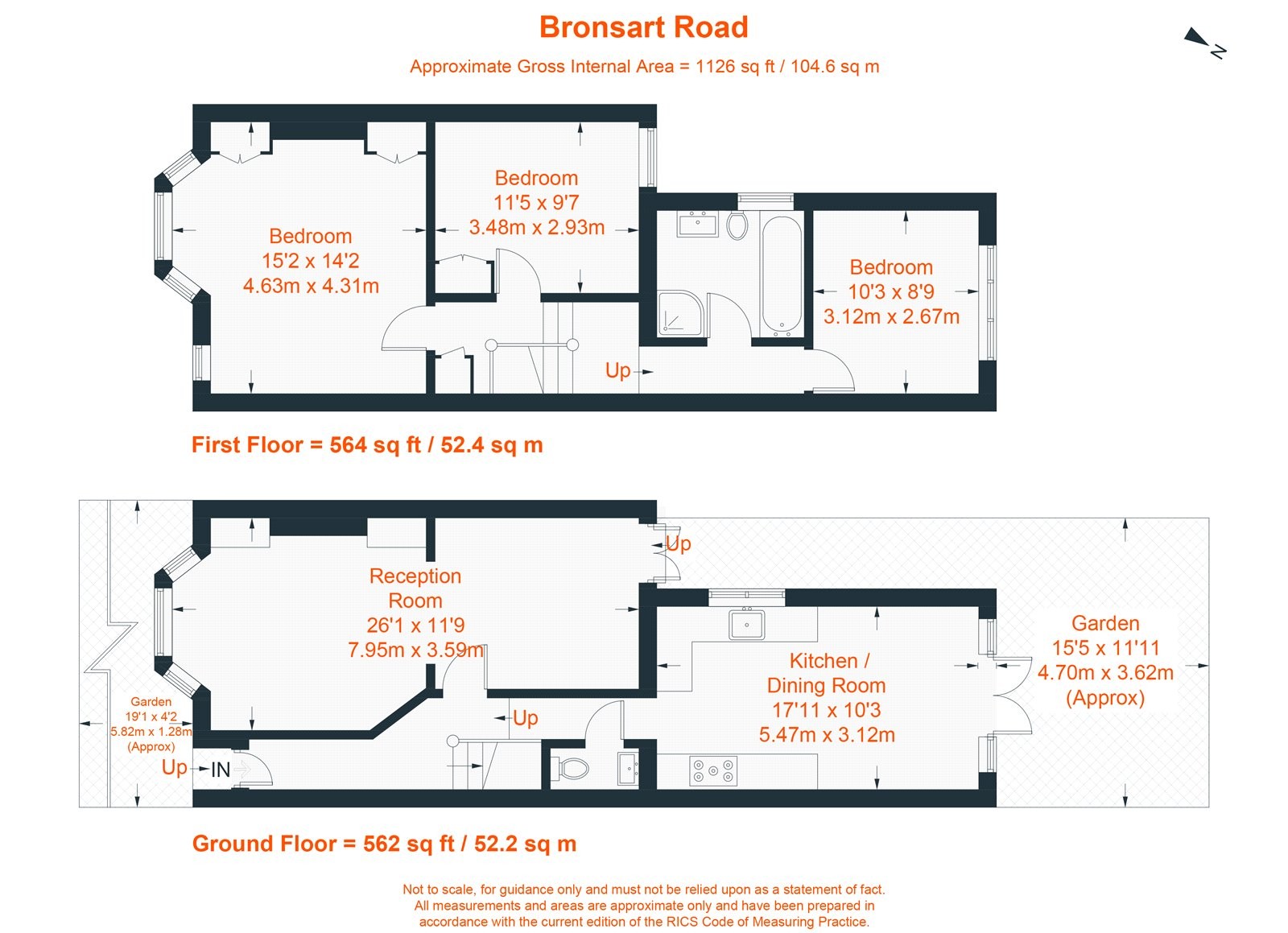 Floorplan for Bronsart Road, Fulham, SW6