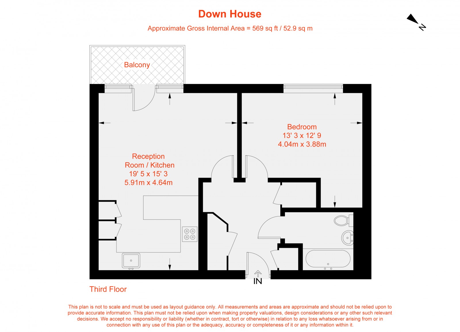 Floorplan for Down House, , SW6