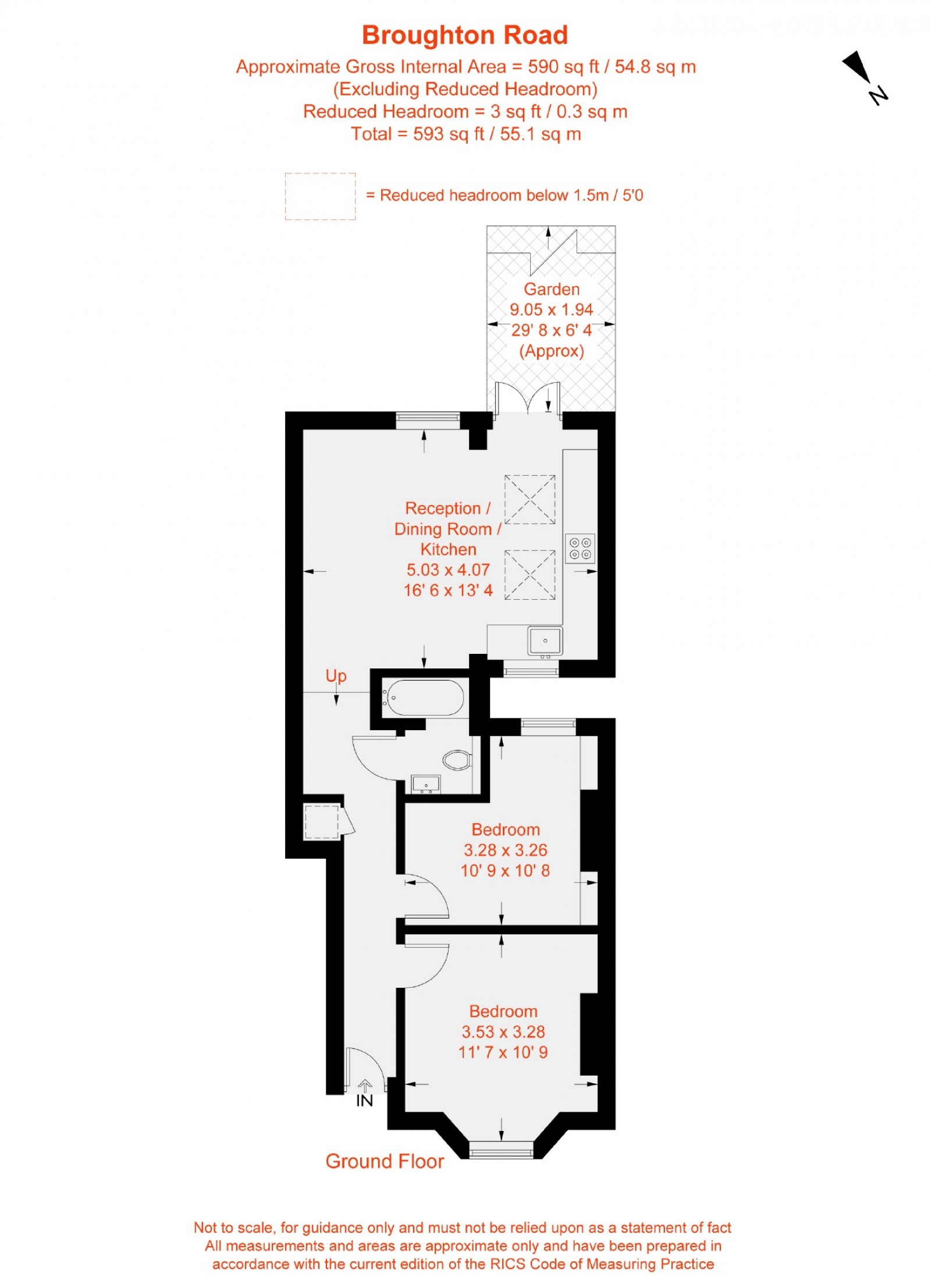 Floorplan for Broughton Road, Fulham, SW6