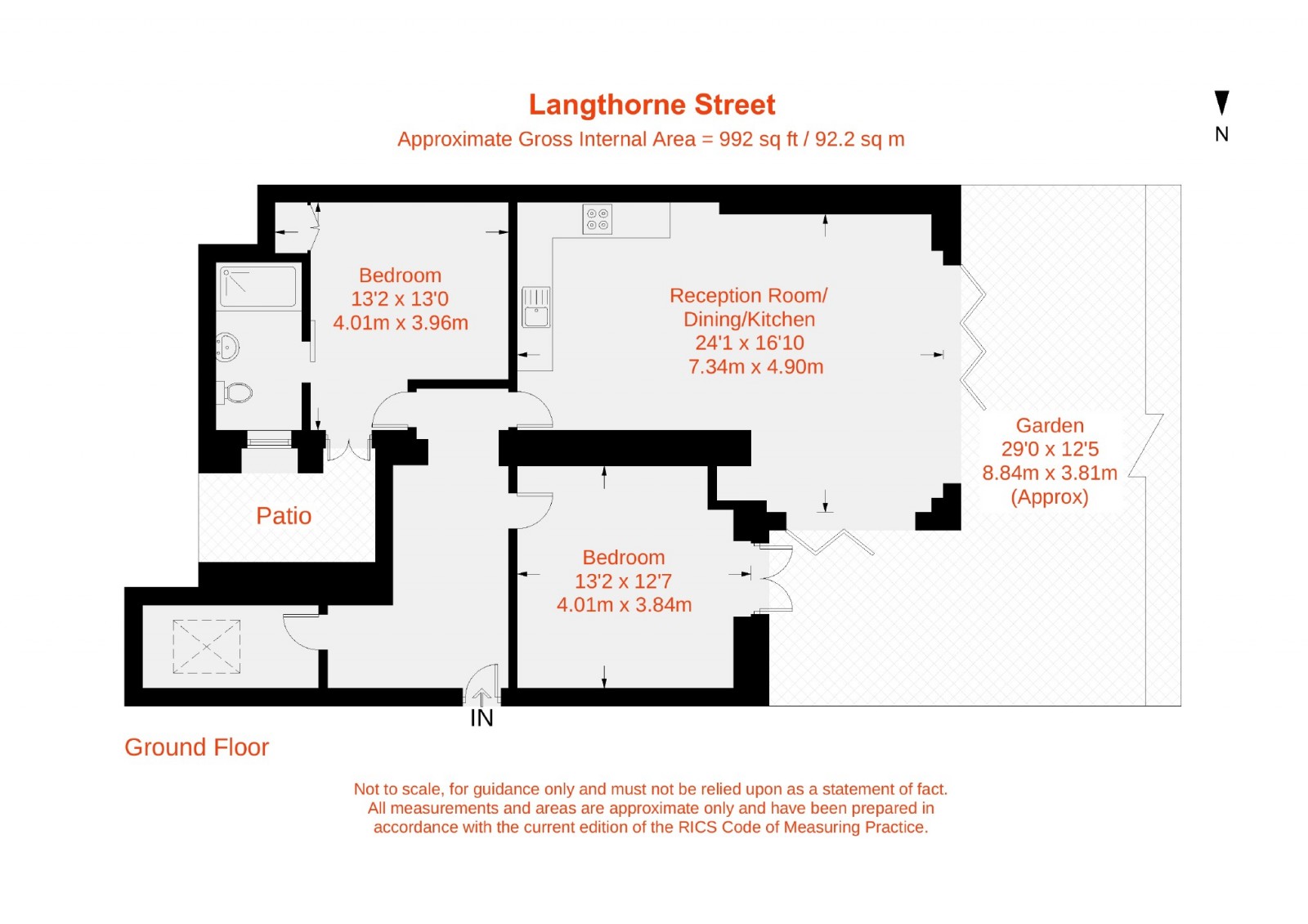 Floorplan for Langthorne Street, Fulham, SW6