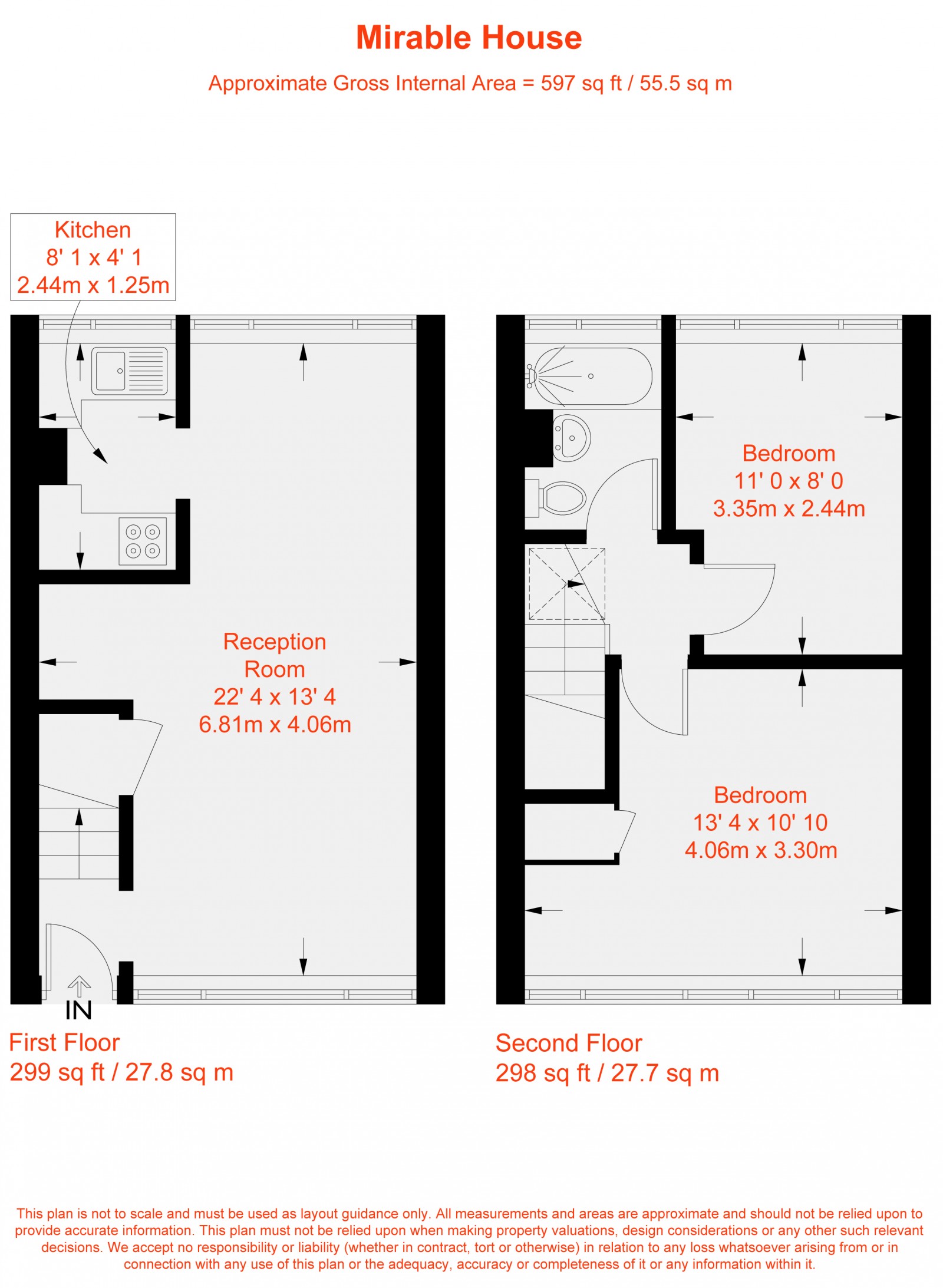 Floorplan for Mirabel House, 117-121 Wandsworth Bridge Road, SW6