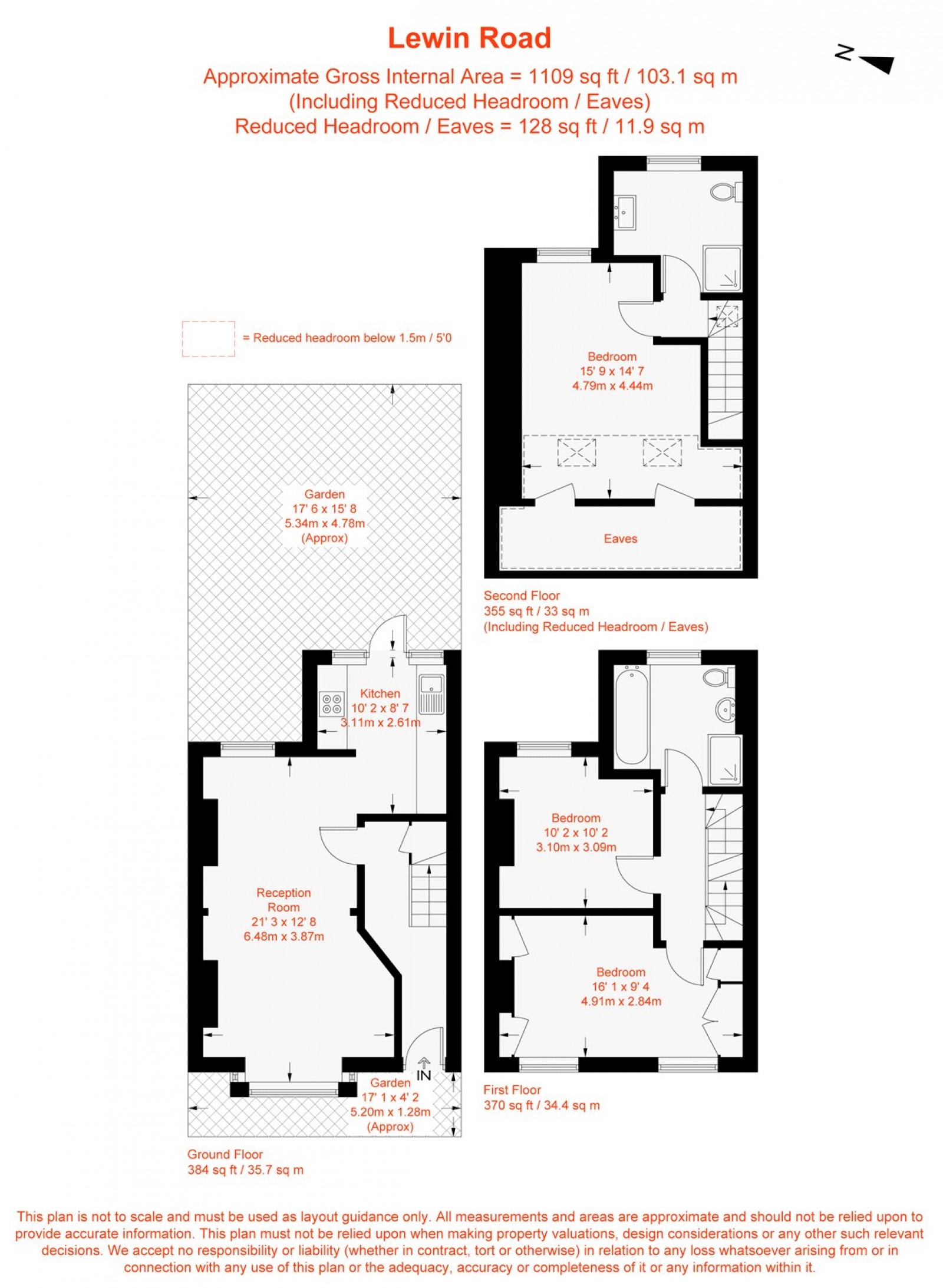 Floorplan for Lewin Road, London, SW14