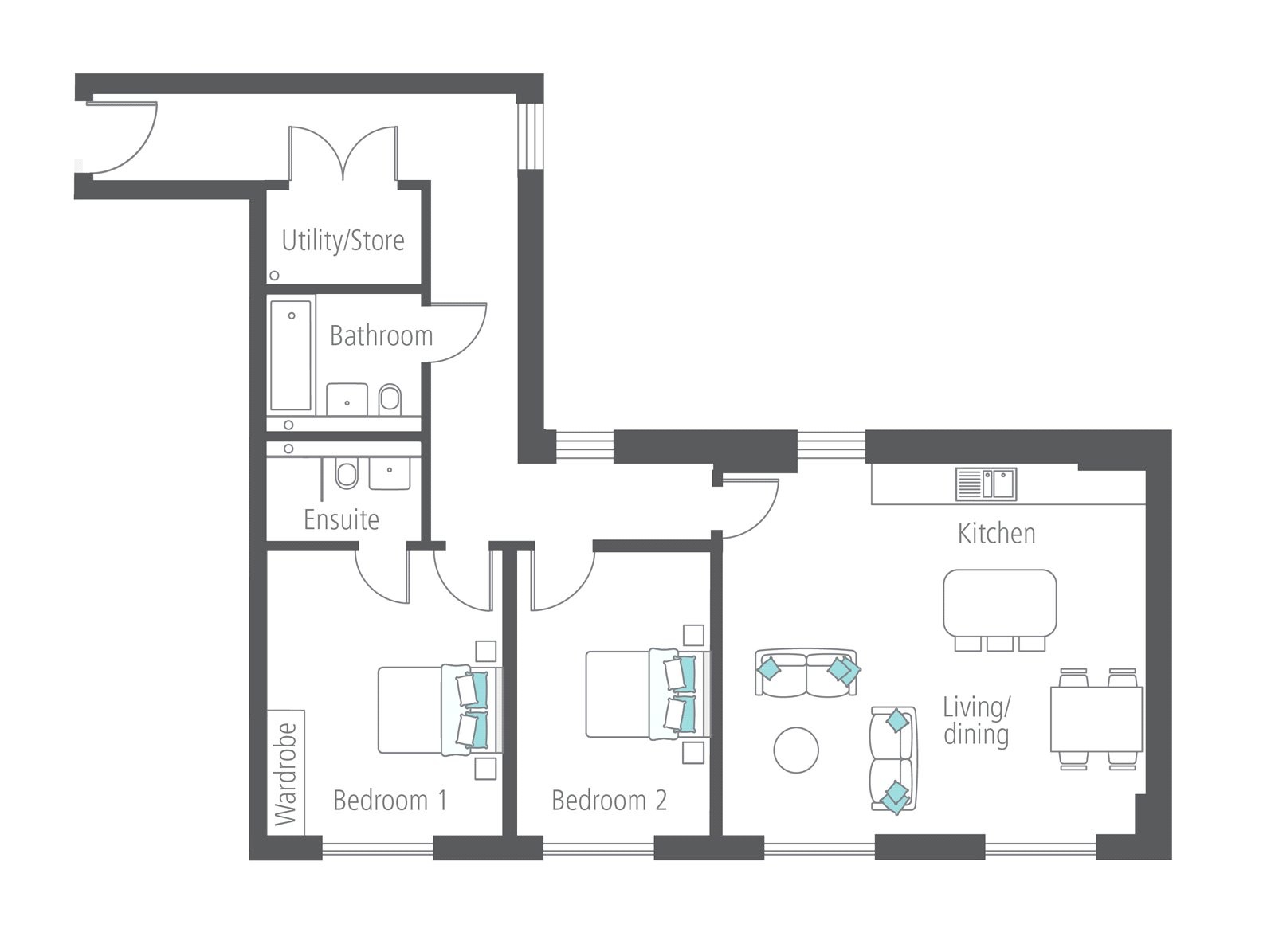 Floorplan for 5 Madison Apartments, 17 Wyfold Road, SW6