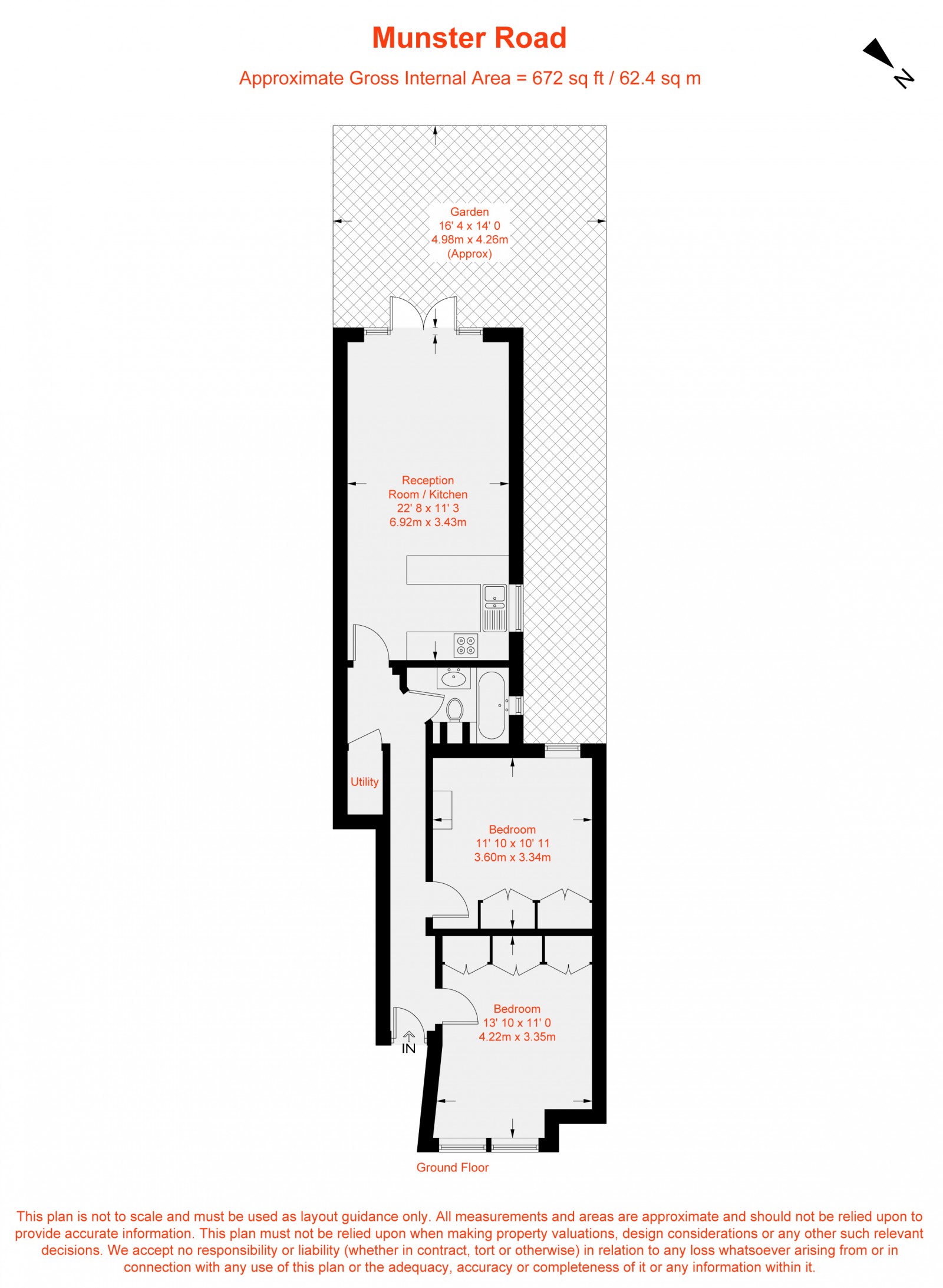 Floorplan for Munster Road, London, SW6