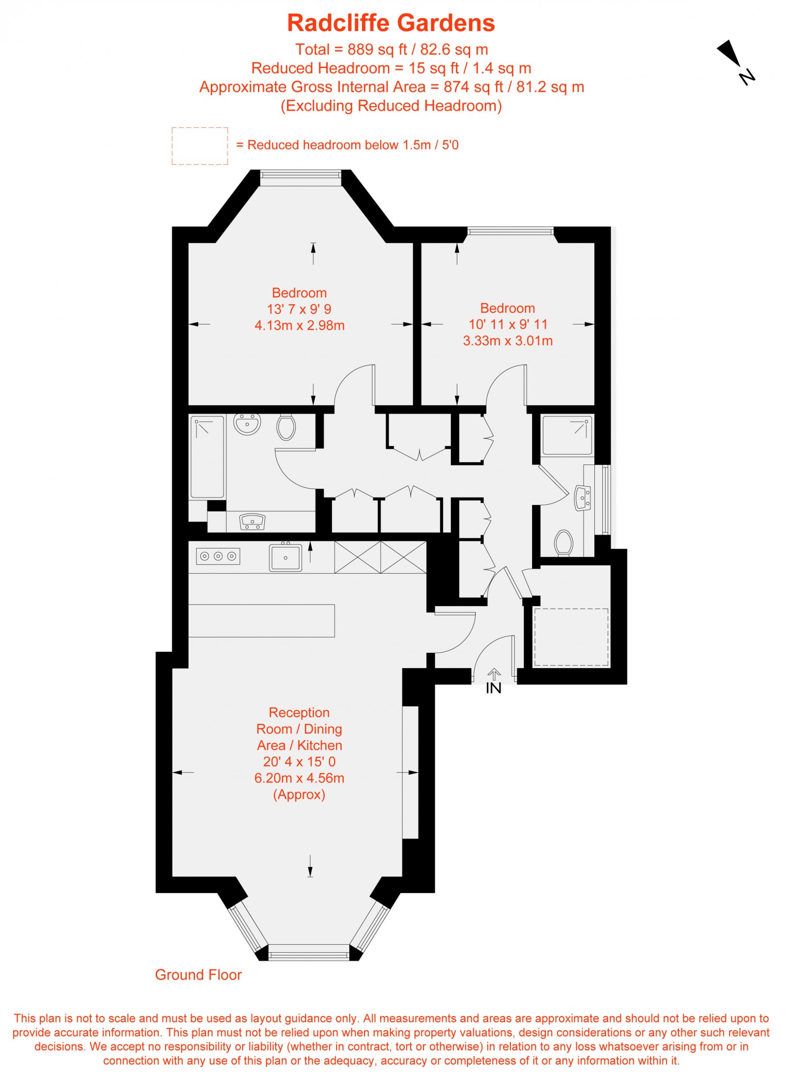 Floorplan for Redcliffe Gardens, London, SW10