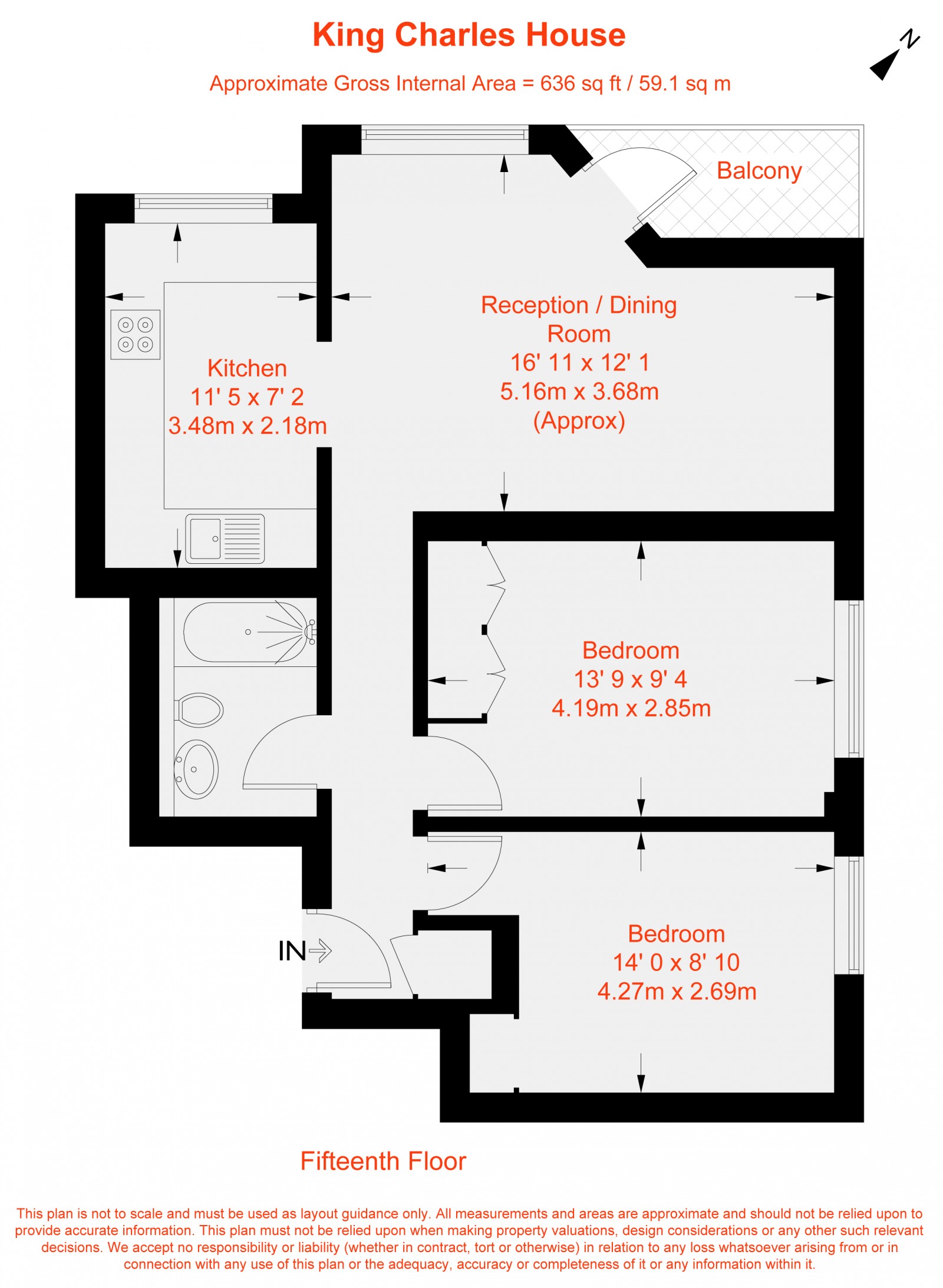 Floorplan for Wandon Road, London, SW6