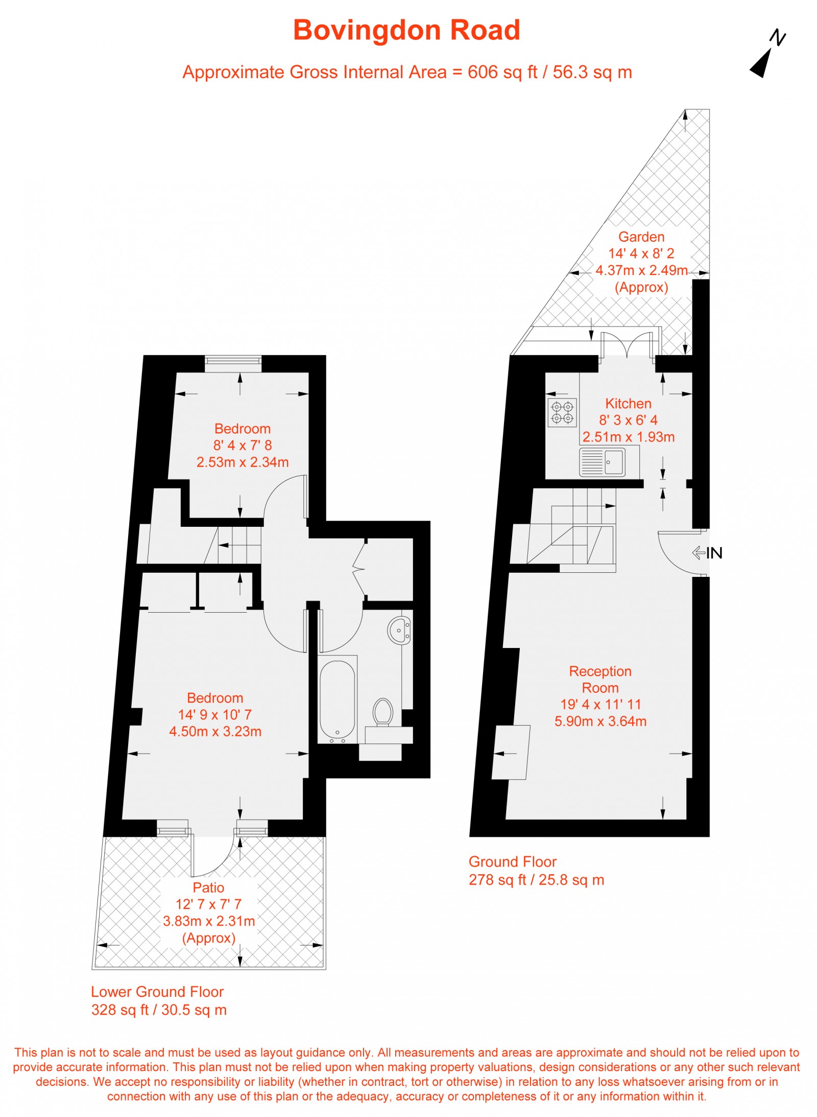 Floorplan for Bovingdon Road, London, SW6