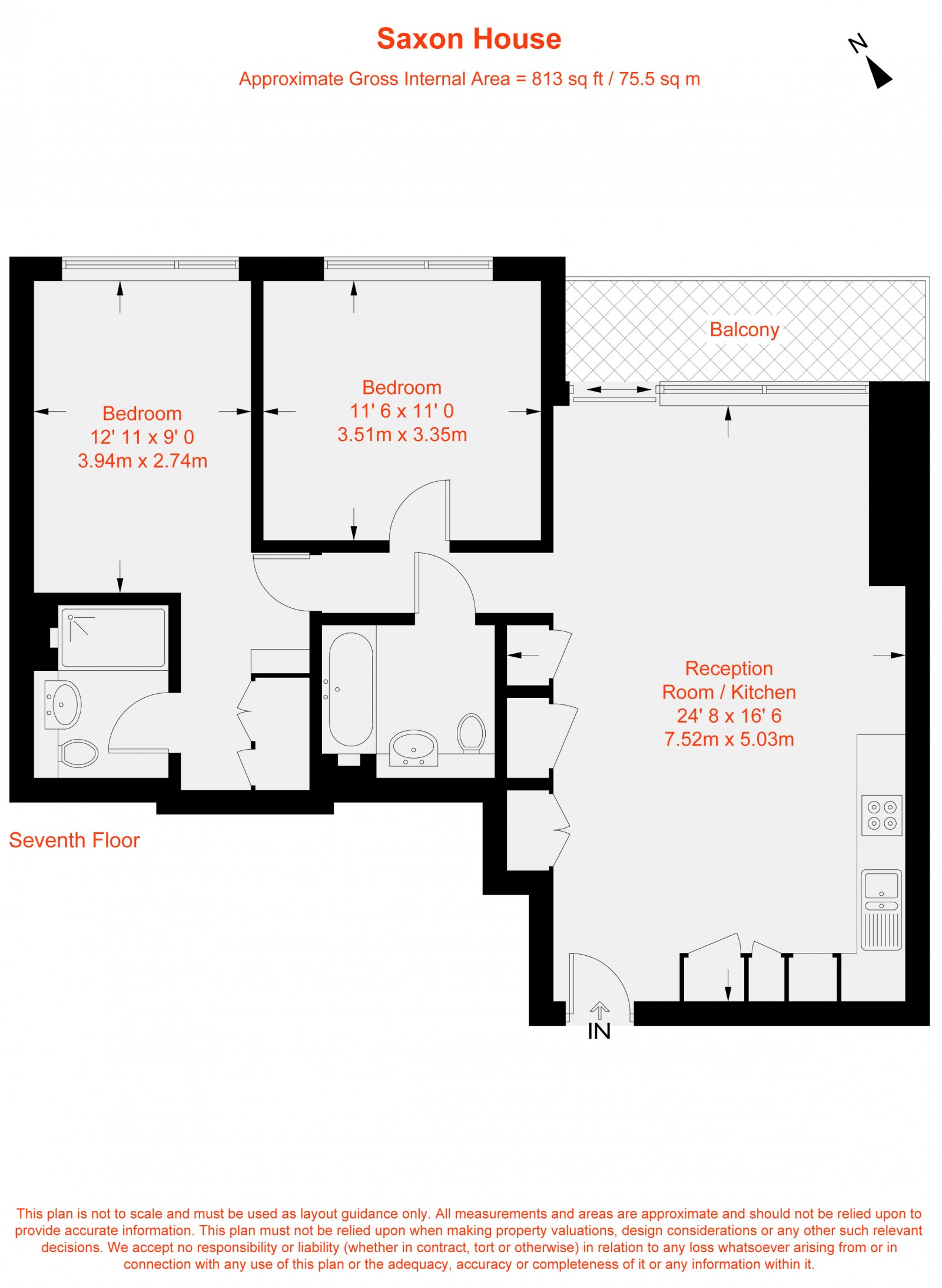 Floorplan for Kings Road Park, Fulham, SW6