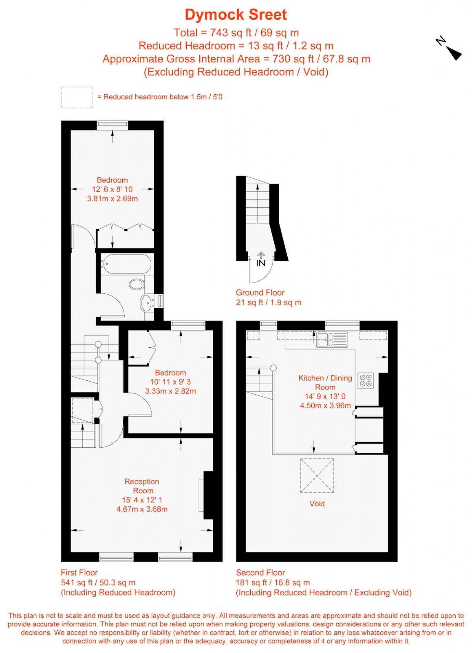 Floorplan for Dymock Street, London, SW6