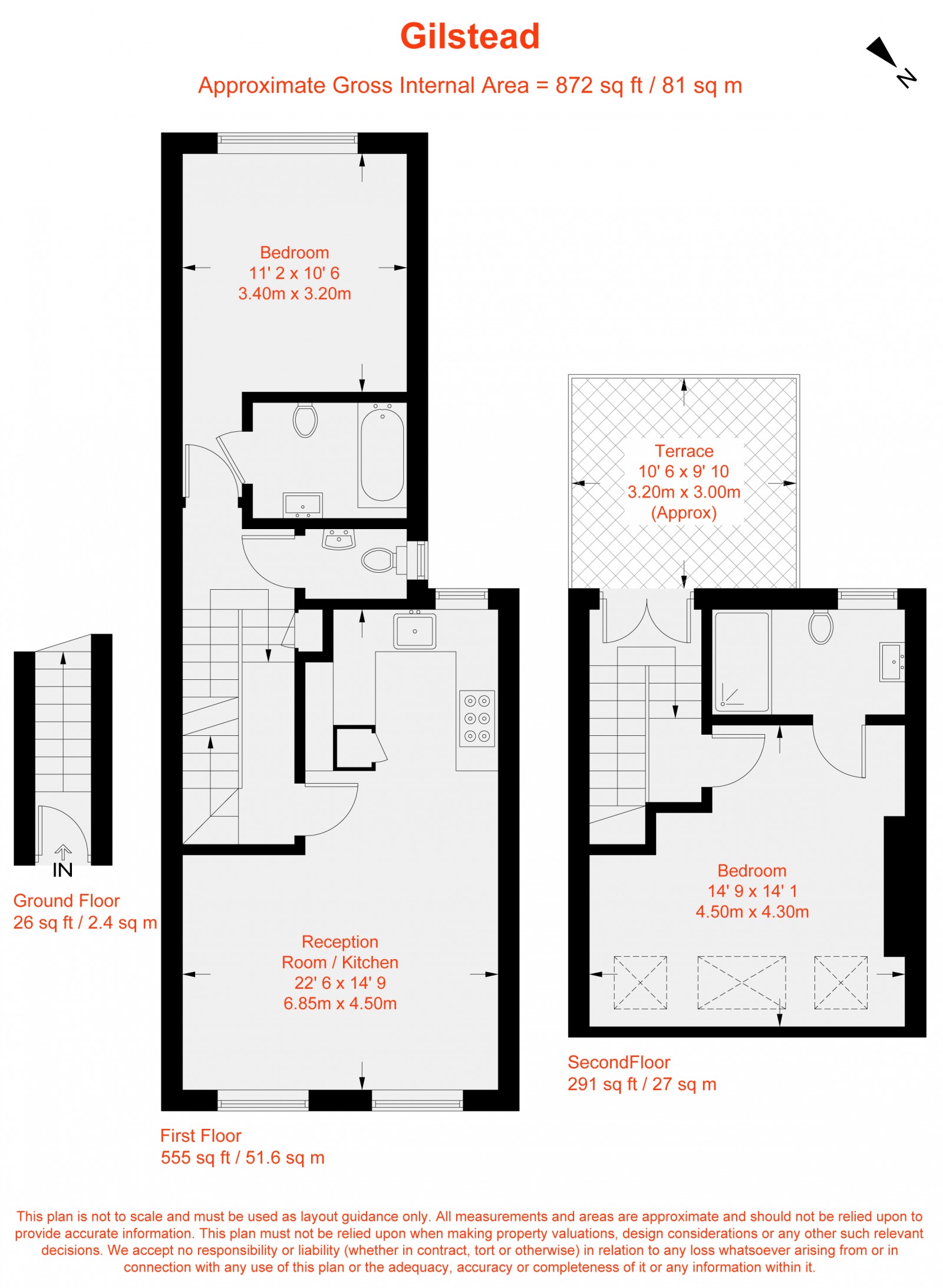 Floorplan for Gilstead Road, London, SW6