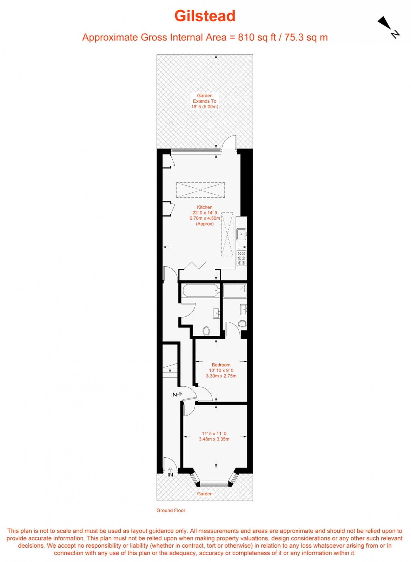 Floorplan for Gilstead Road, London, SW6