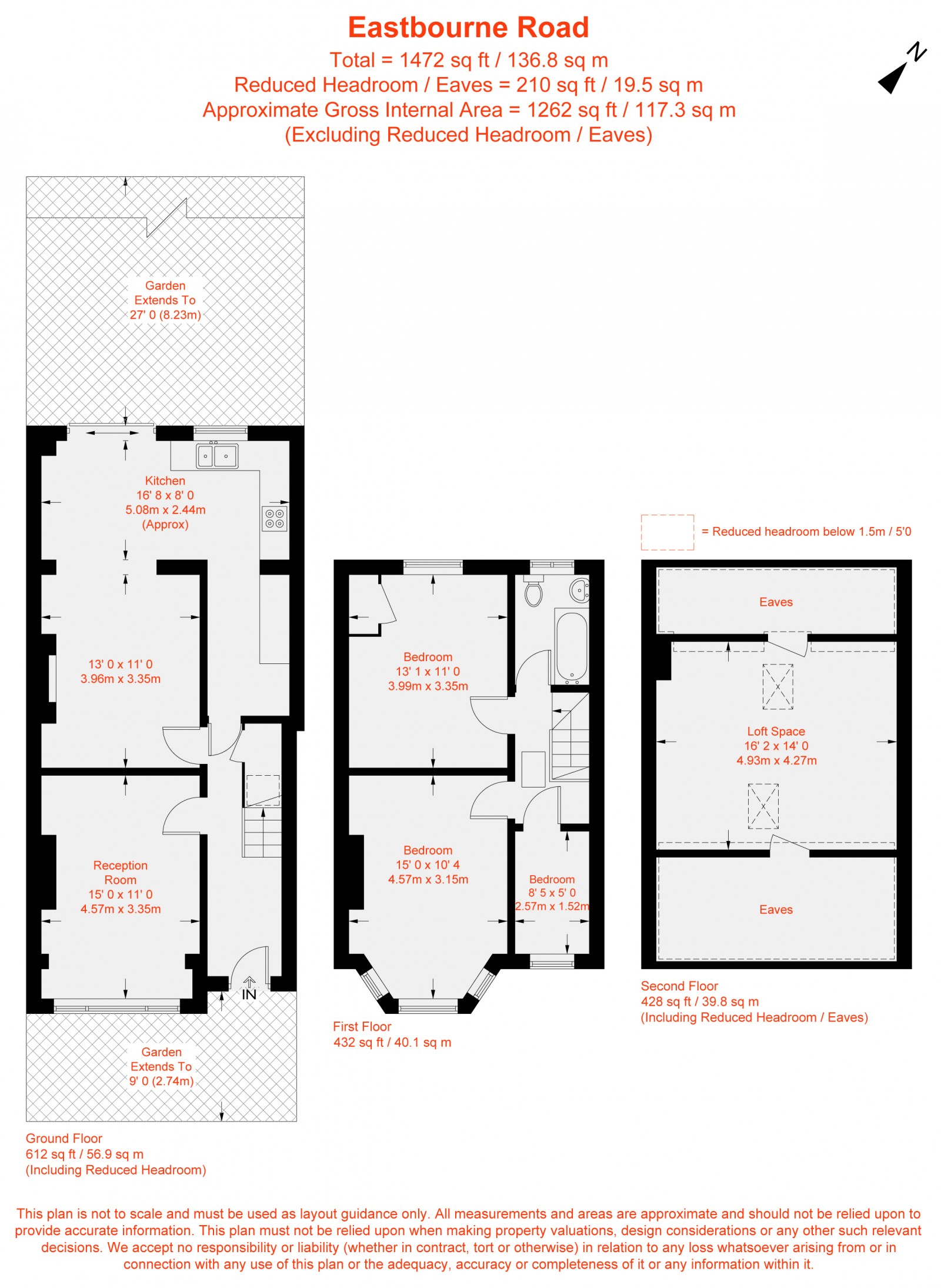 Floorplan for Eastbourne Road, Tooting, SW17