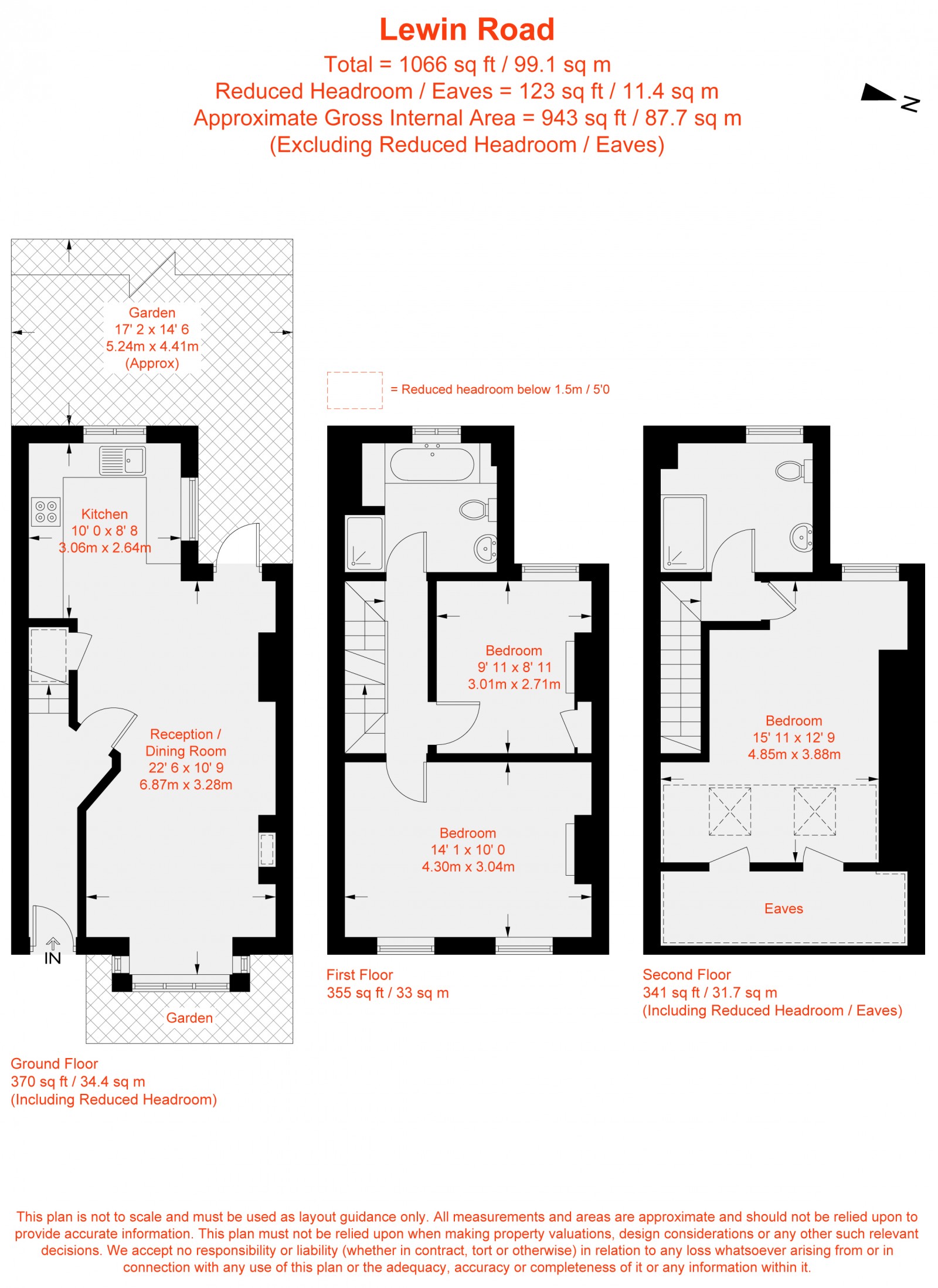 Floorplan for Lewin Road, London, SW14