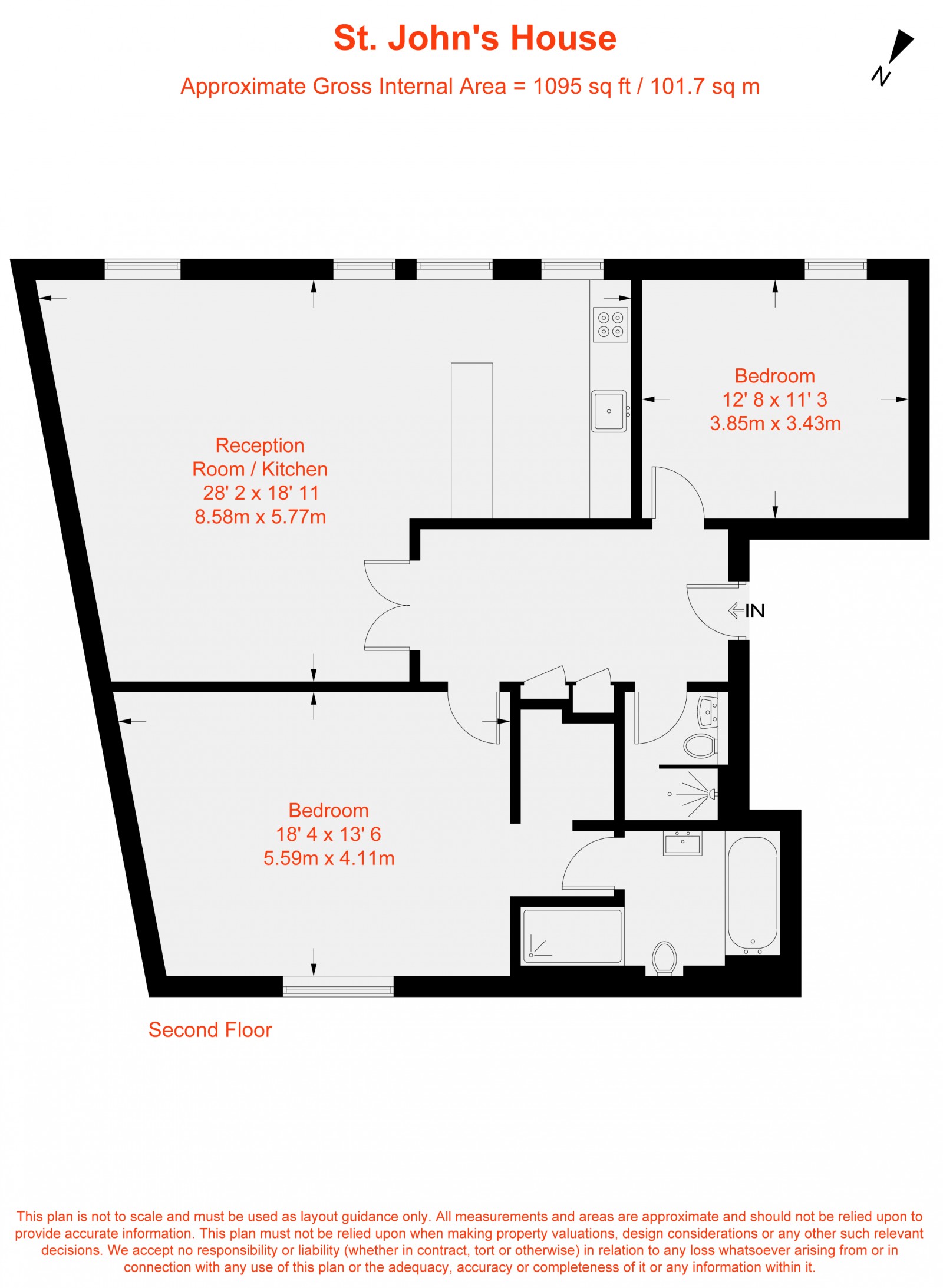 Floorplan for North End Road, London, SW6