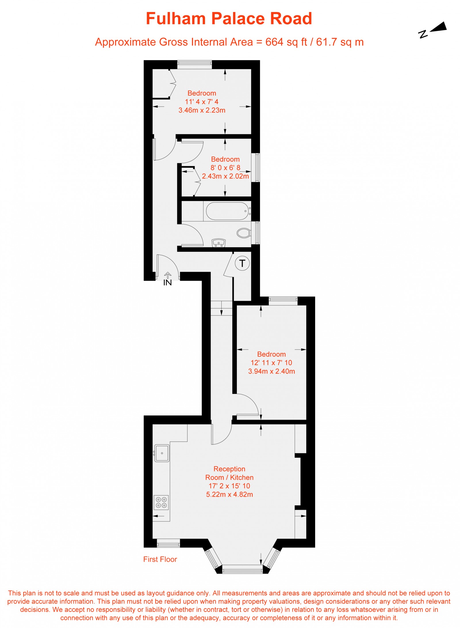 Floorplan for Fulham Palace Road, London, SW6