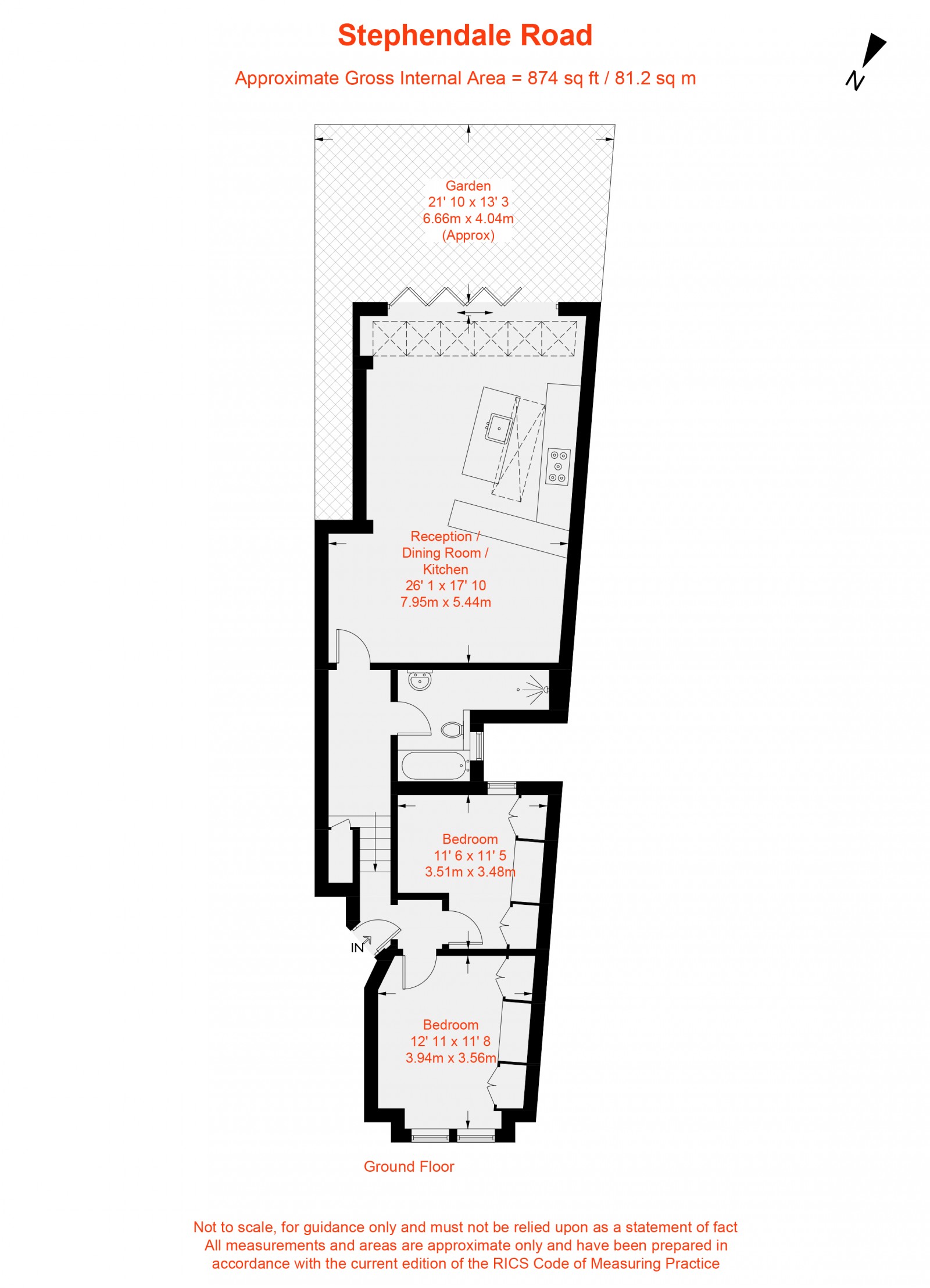 Floorplan for Stephendale Road, Fulham, SW6