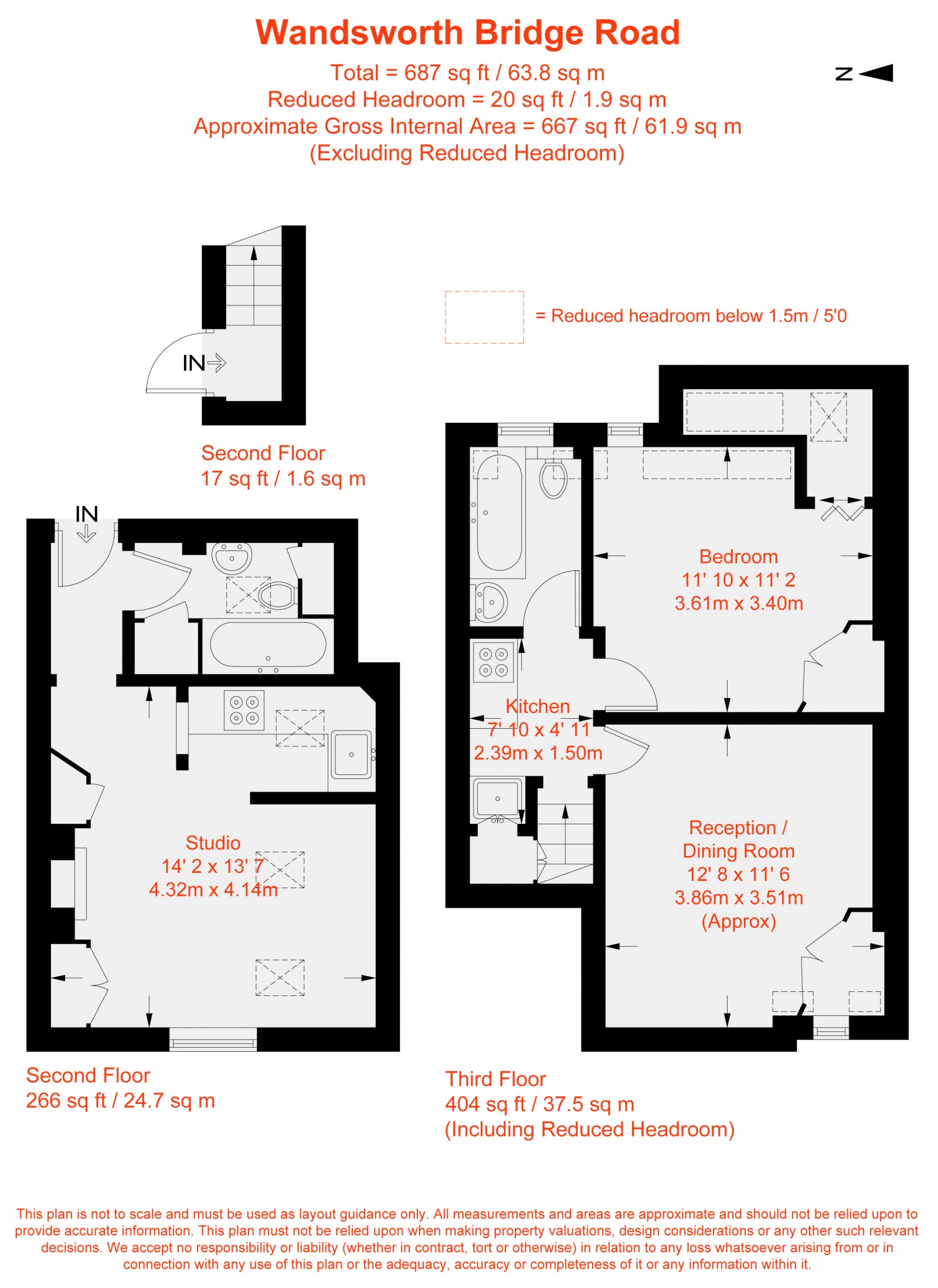 Floorplan for Wandsworth Bridge Road, London, SW6