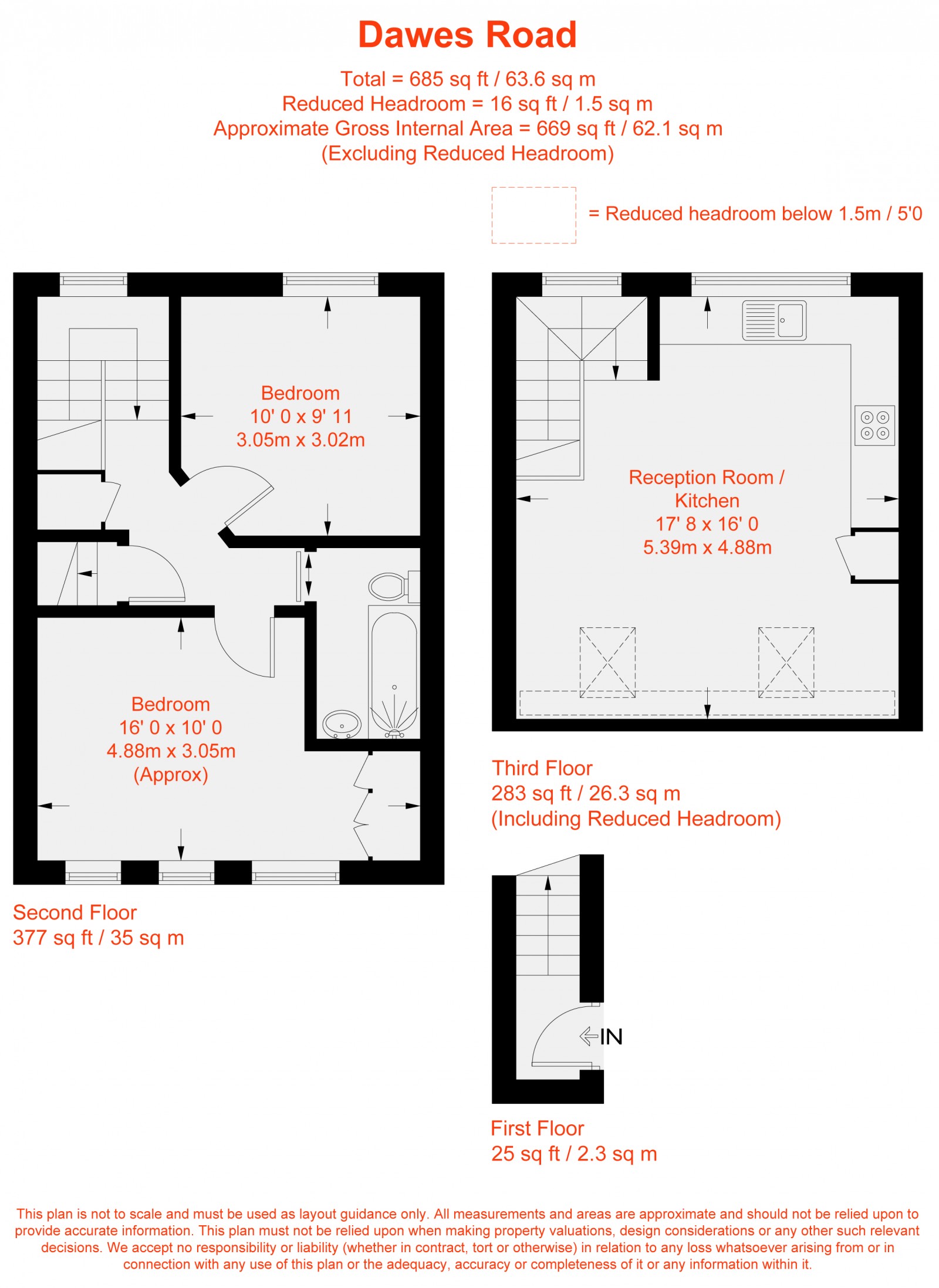 Floorplan for Dawes Road, London, SW6