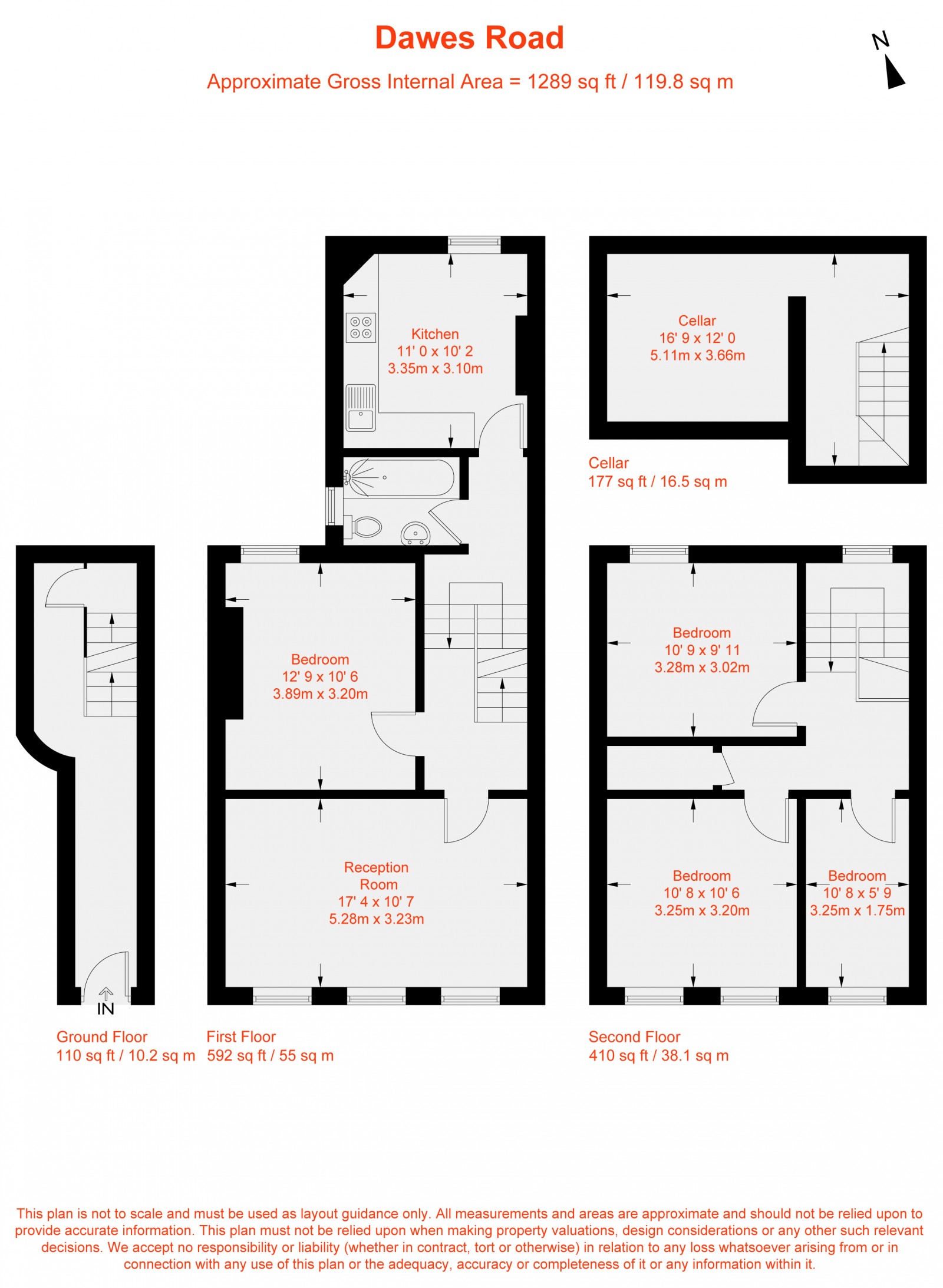 Floorplan for Dawes Road, London, SW6