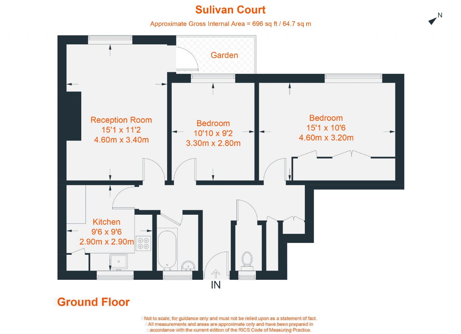 Floorplan for Sulivan Court, Peterborough Road, SW6