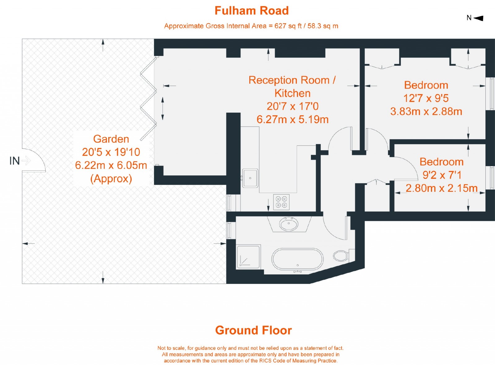 Floorplan for Fulham Road, Fulham, SW6