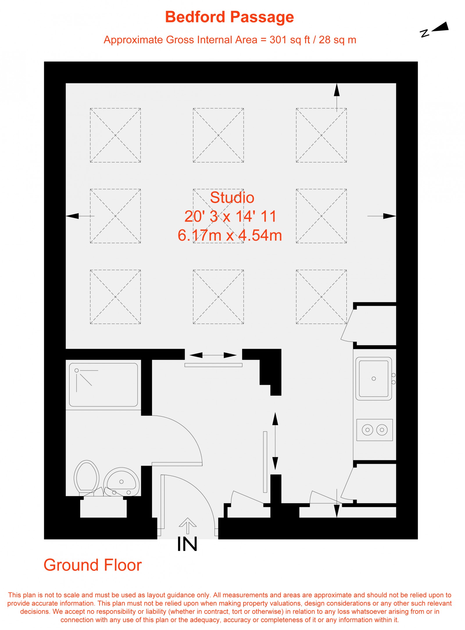 Floorplan for Bedford Passage, London, SW6