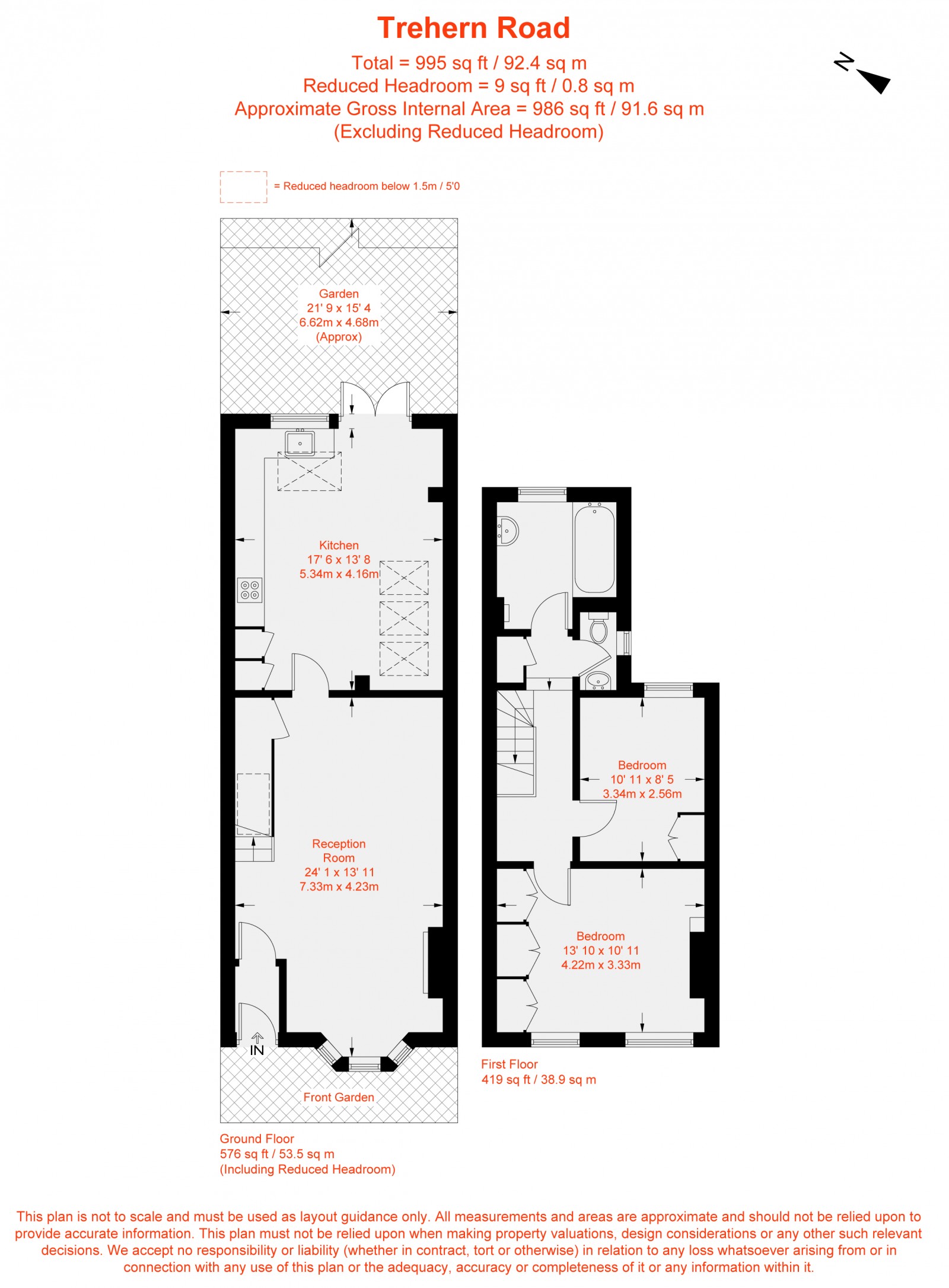 Floorplan for Trehern Road, London, SW14