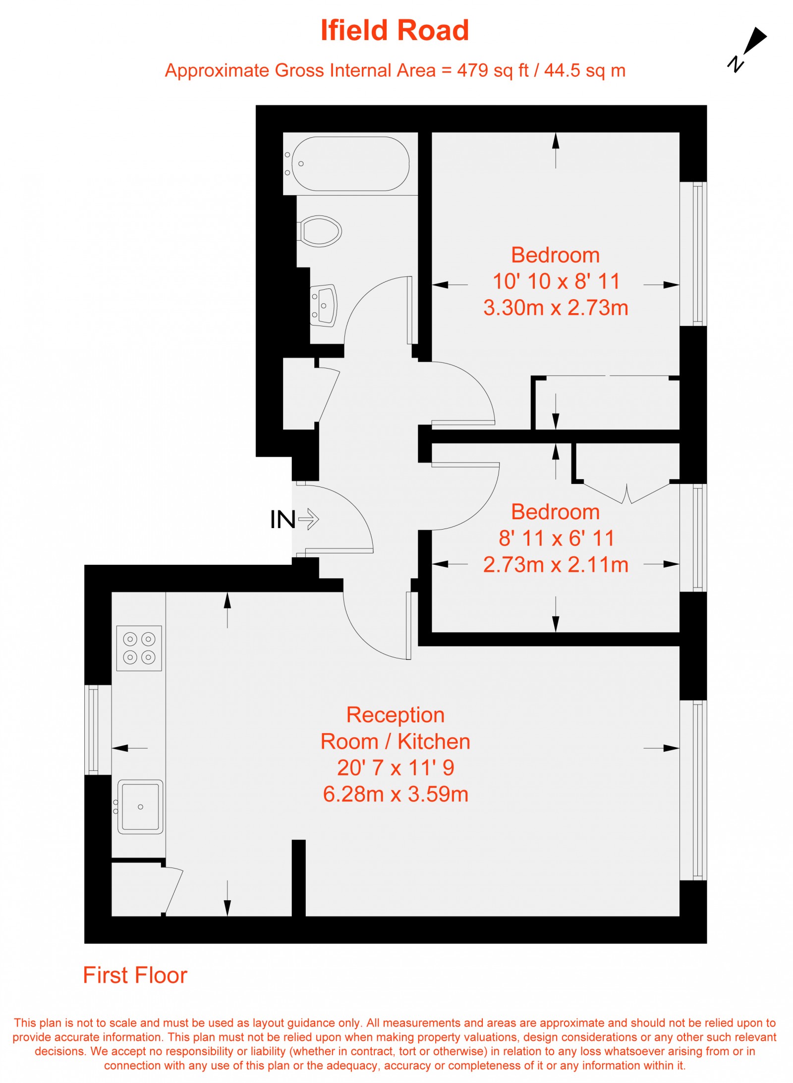 Floorplan for Ifield Road, London, SW10