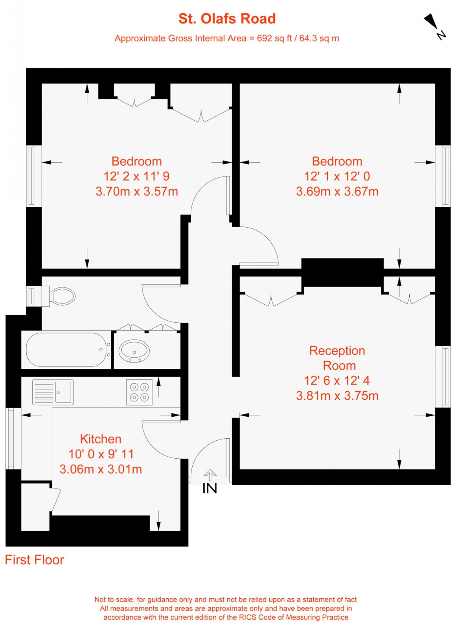 Floorplan for St Olafs Road, Fulham, SW6