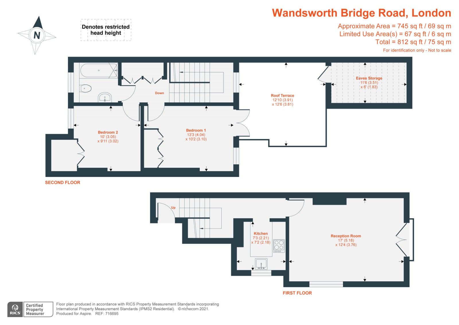 Floorplan for Wandsworth Bridge Road, Fulham, SW6