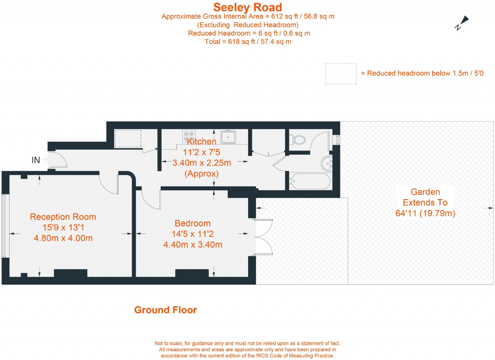 Floorplan for Seely Road, Tooting, SW17