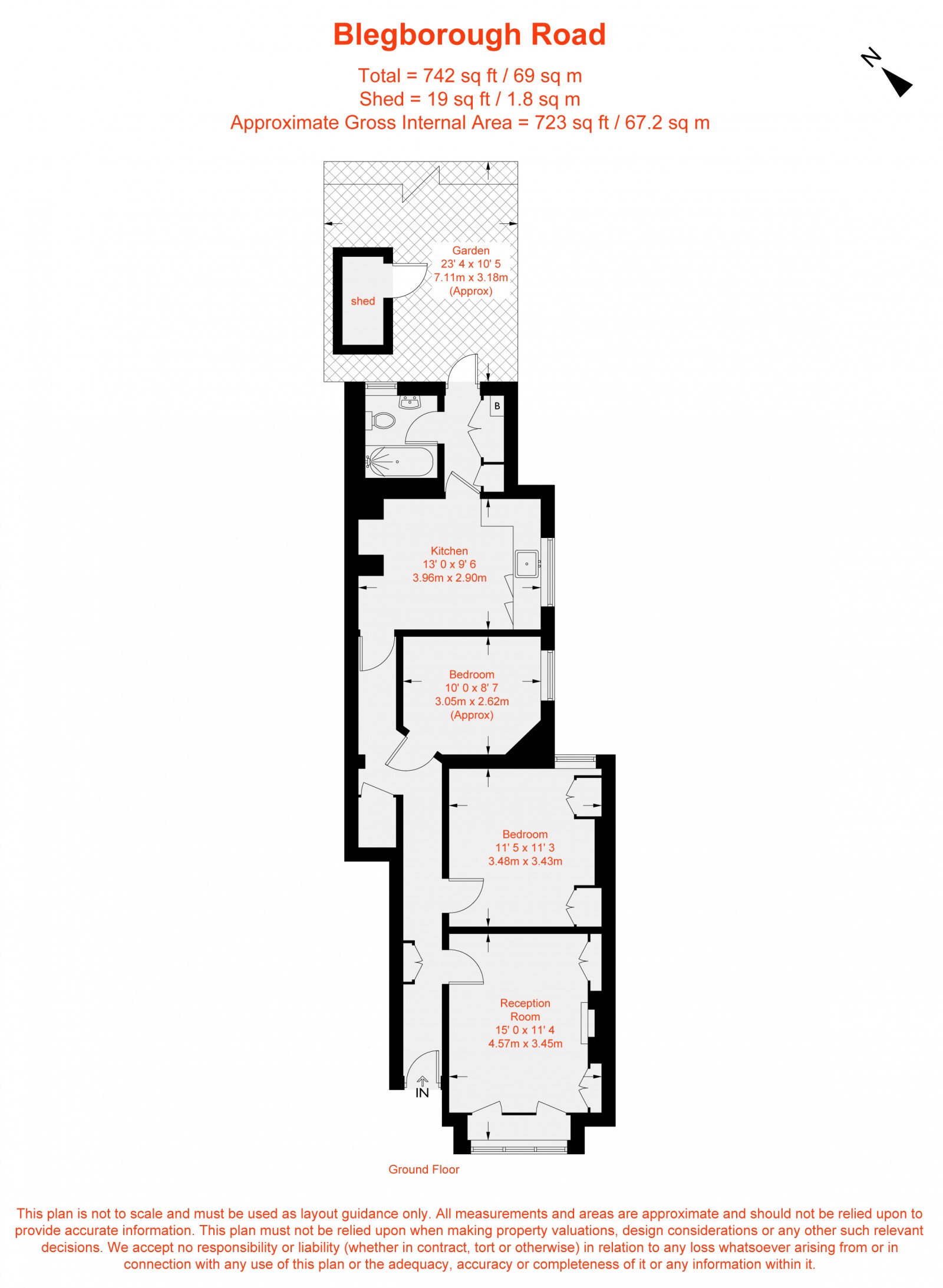 Floorplan for Blegborough Road, Furzedown, SW16