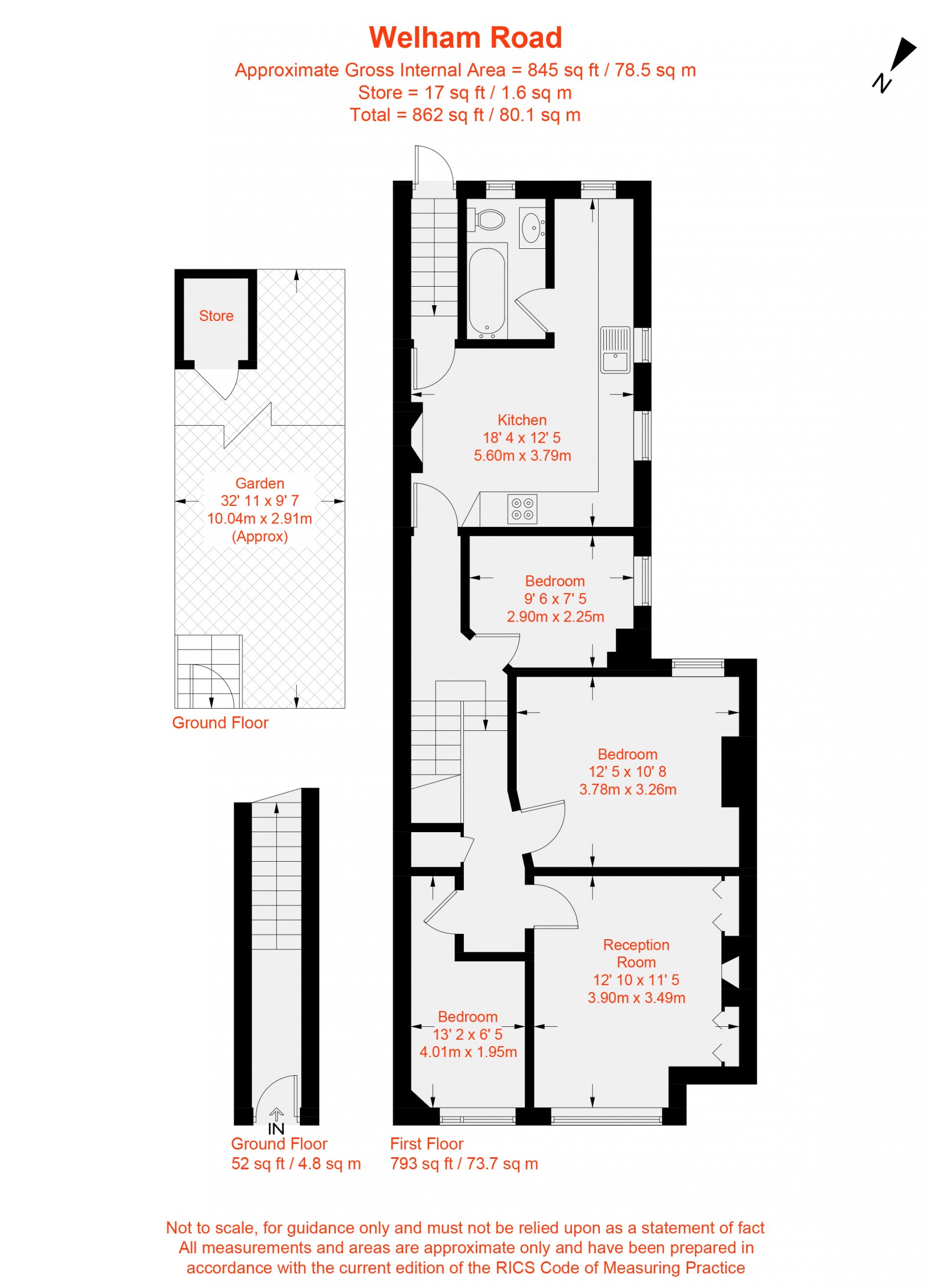 Floorplan for Welham Road, London, SW16